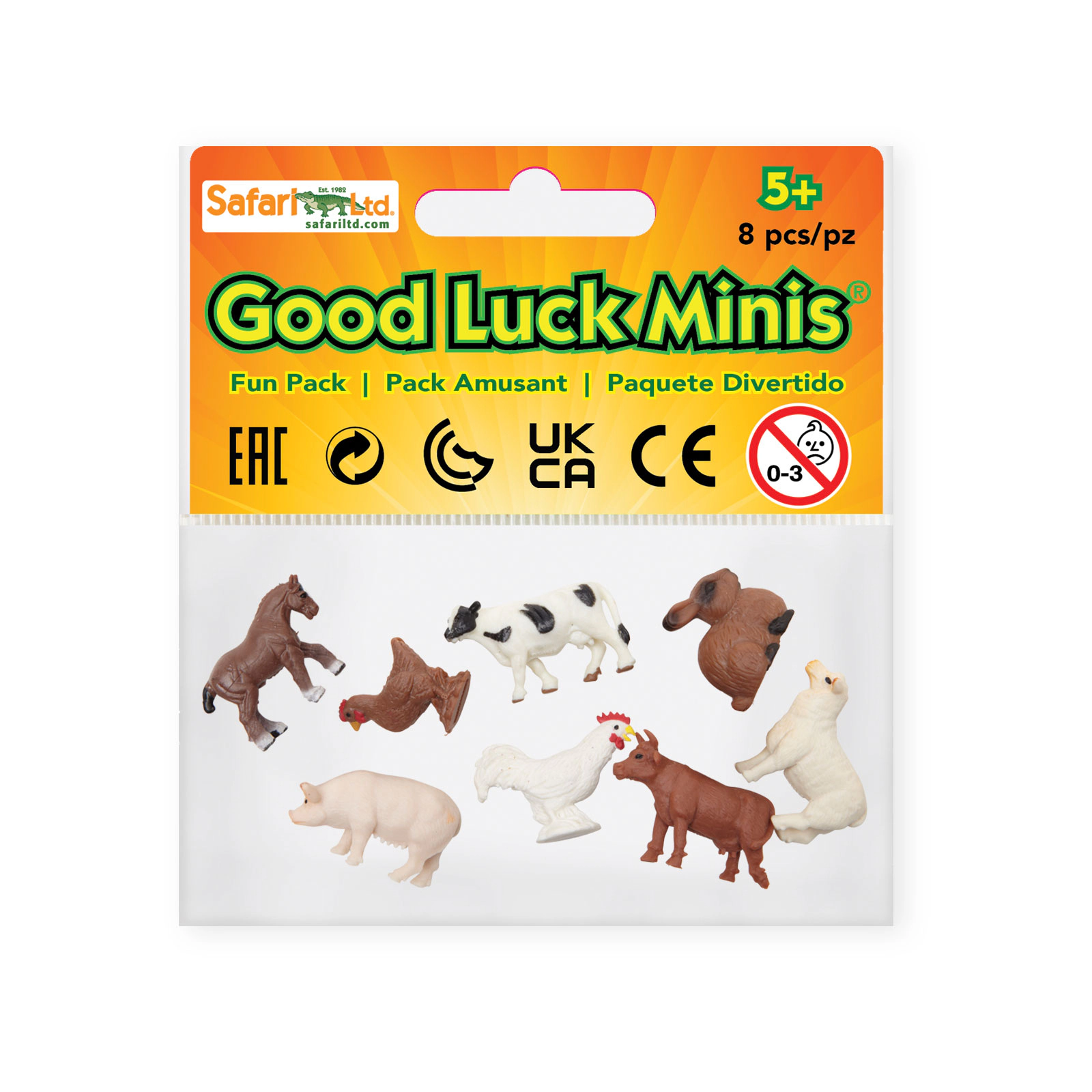 Safari Ltd. - Farm Fun Pack - 8 Mini Toy Figurines for Kids