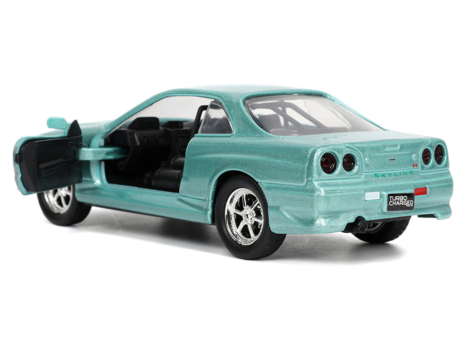 Jada Brian's Nissan Skyline GT-R (BNR34) RHD (Right Hand Drive) Turquoise Metallic "Fast & Furious" Movie 1/32