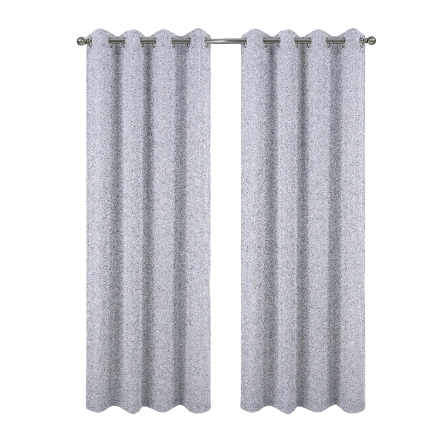 RT Designers Collection 100% Polyester 140 GSM Lava Jacquard Grommet Curtain Panel 54" x 84" Silver