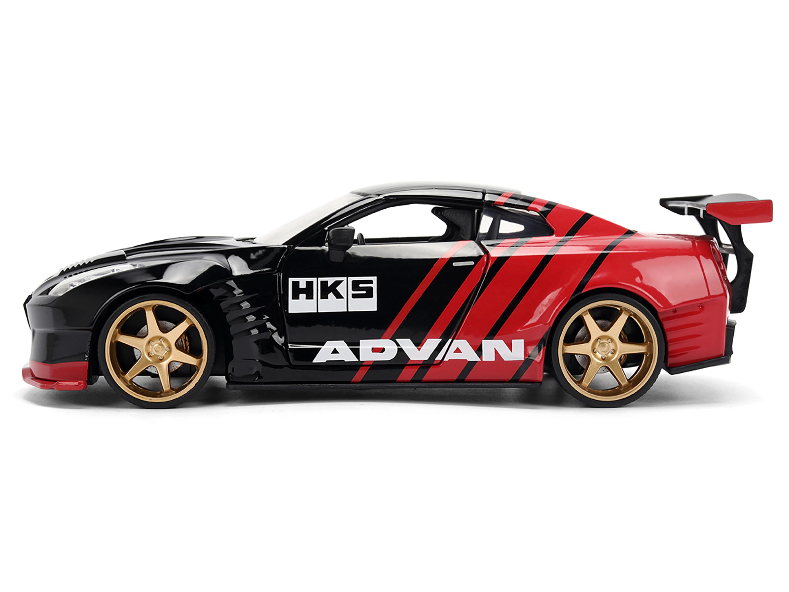 Jada 2009 Nissan GT-R (R35) Ben Sopra "Advan" Black and Red "JDM Tuners" Series 1/24 Diecast Model Car by Jada