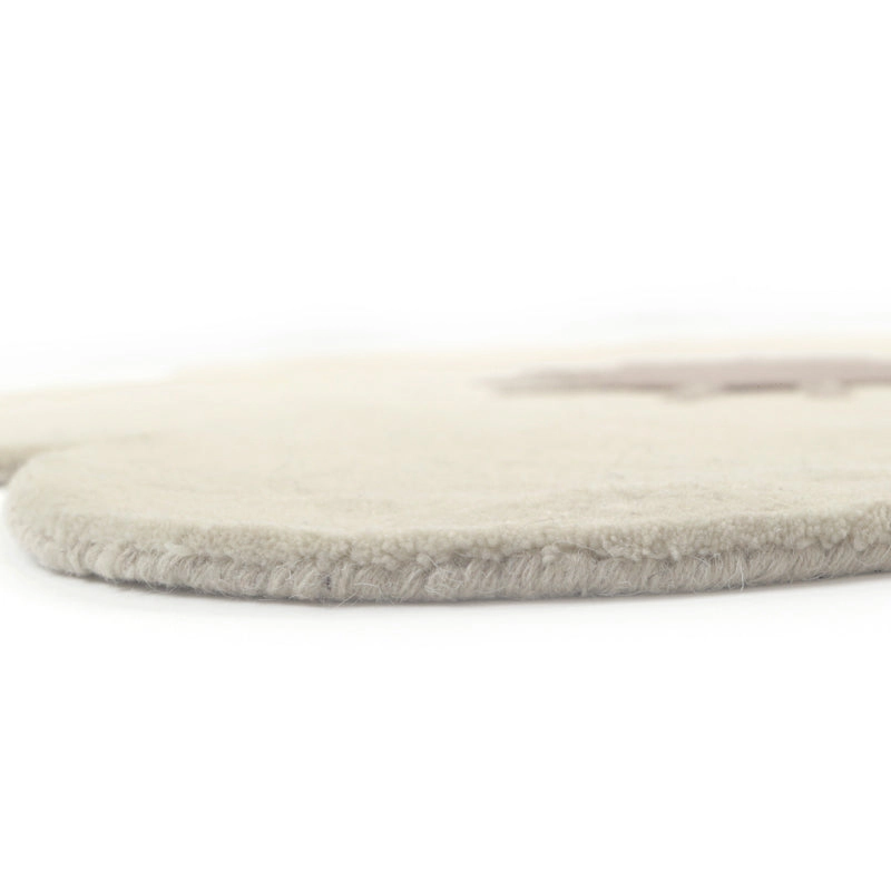 Nattiot Wool Kid'S Rug With Flower Shape Daisy