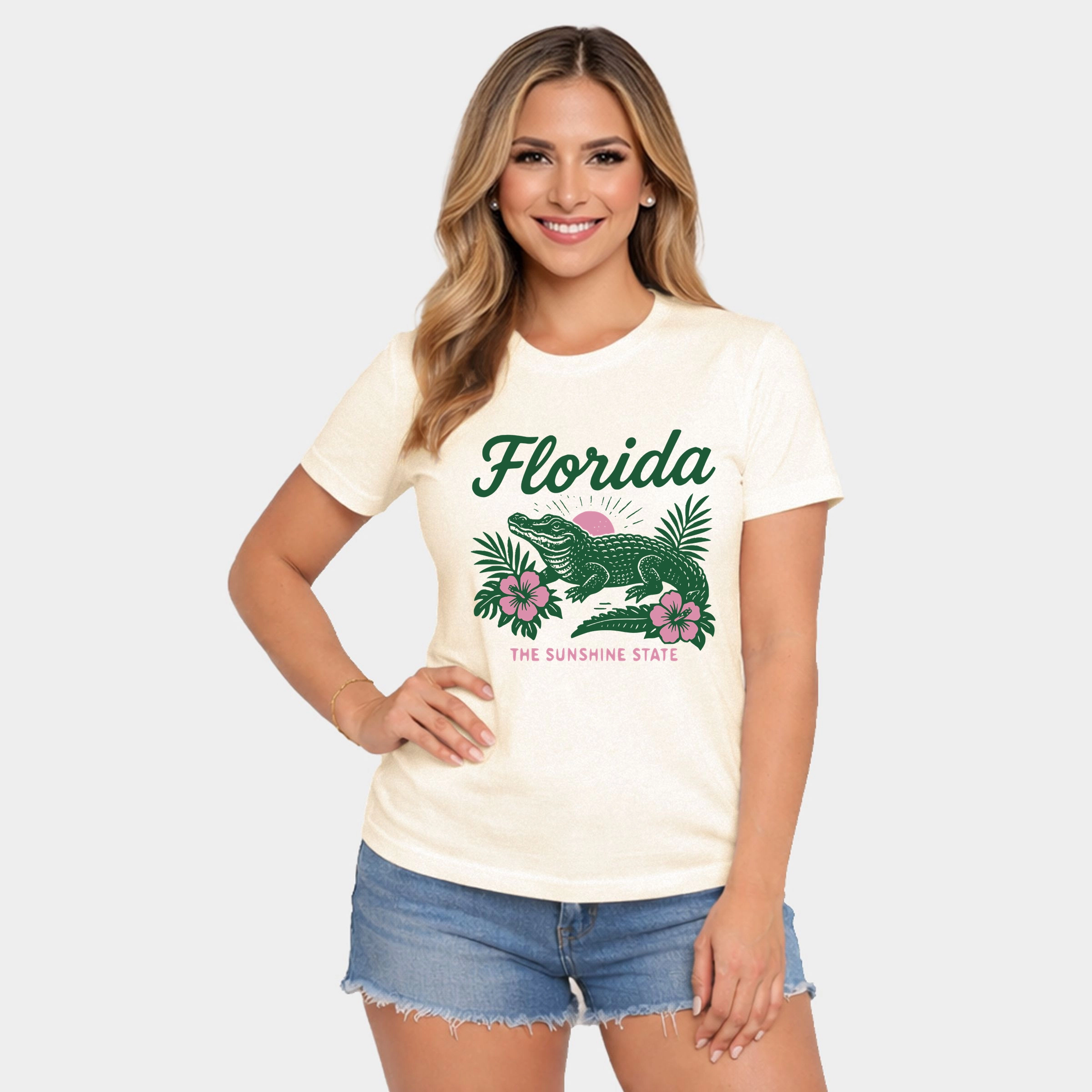 Simply Sage Market - Florida Alligator Women's Short Sleeve Graphic T-Shirt