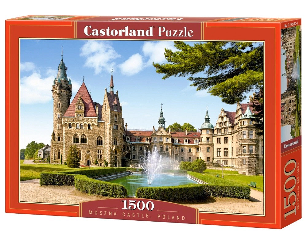 CASTORLAND 1500 Piece Jigsaw Puzzles, Moszna Castle, Poland, Historical building , C-150670-2