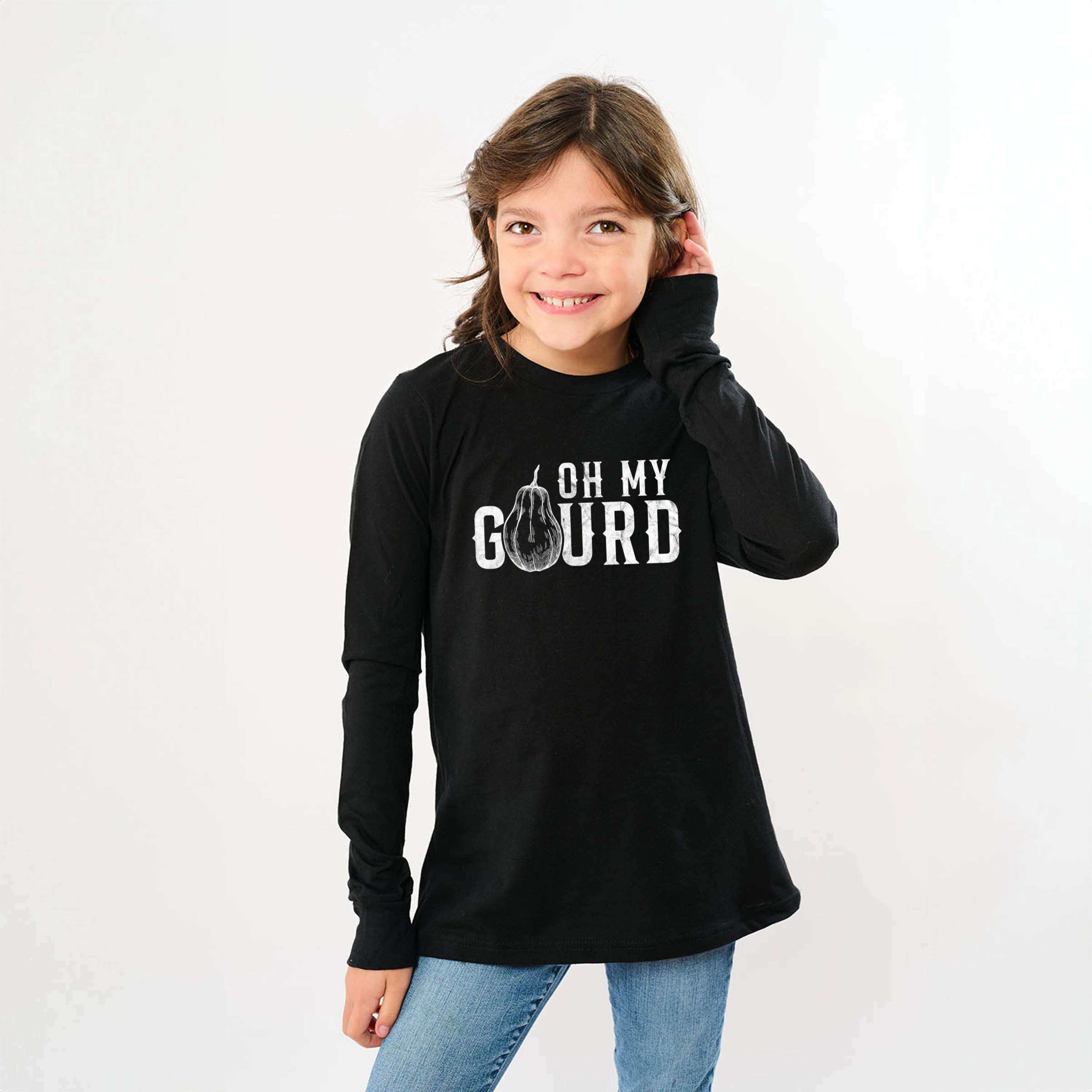 The Juniper Shop - Youth Long Sleeve Graphic T-Shirt Oh My Gourd Distressed