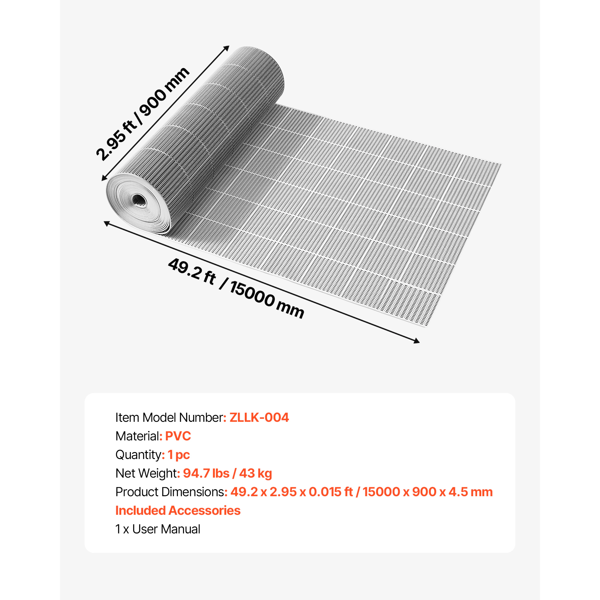 HONGGE Drainage Mat PVC Non Slip Commercial Floor Mat Wet Area Water Drain Splash Matting Hollow Doormat Roll for