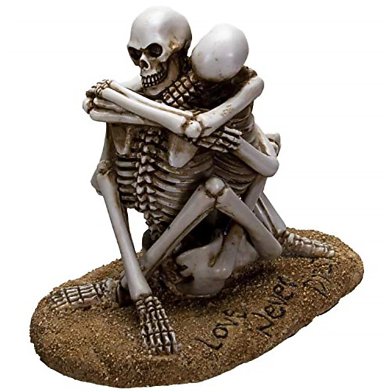 Pacific Giftware Love Never Dies Skeleton Couple Sharing an Intimate Hug Resin Figurine 6.1 inch