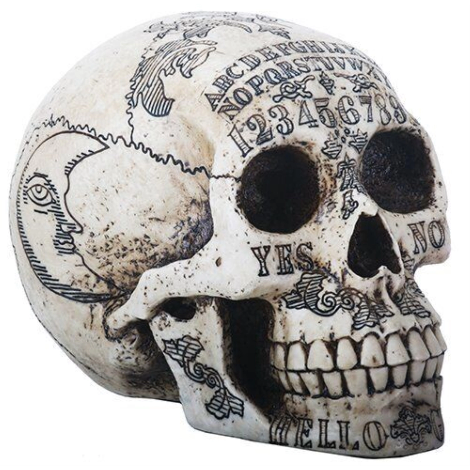 Pacific Giftware Paranormal Skull Head with Ouija Symbols Collectible Figurine 6.25 inch