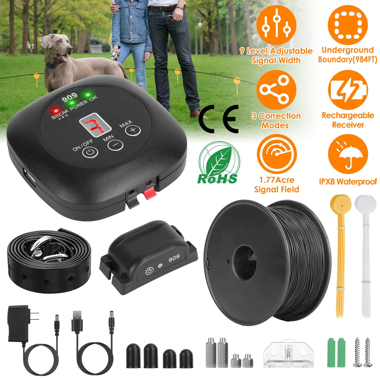 GBruno IPX8 Waterproof Underground Dog Fence System
