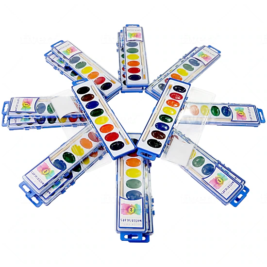 Color Swell Bulk Watercolors, 18 Pack, 8 Colors per Pack