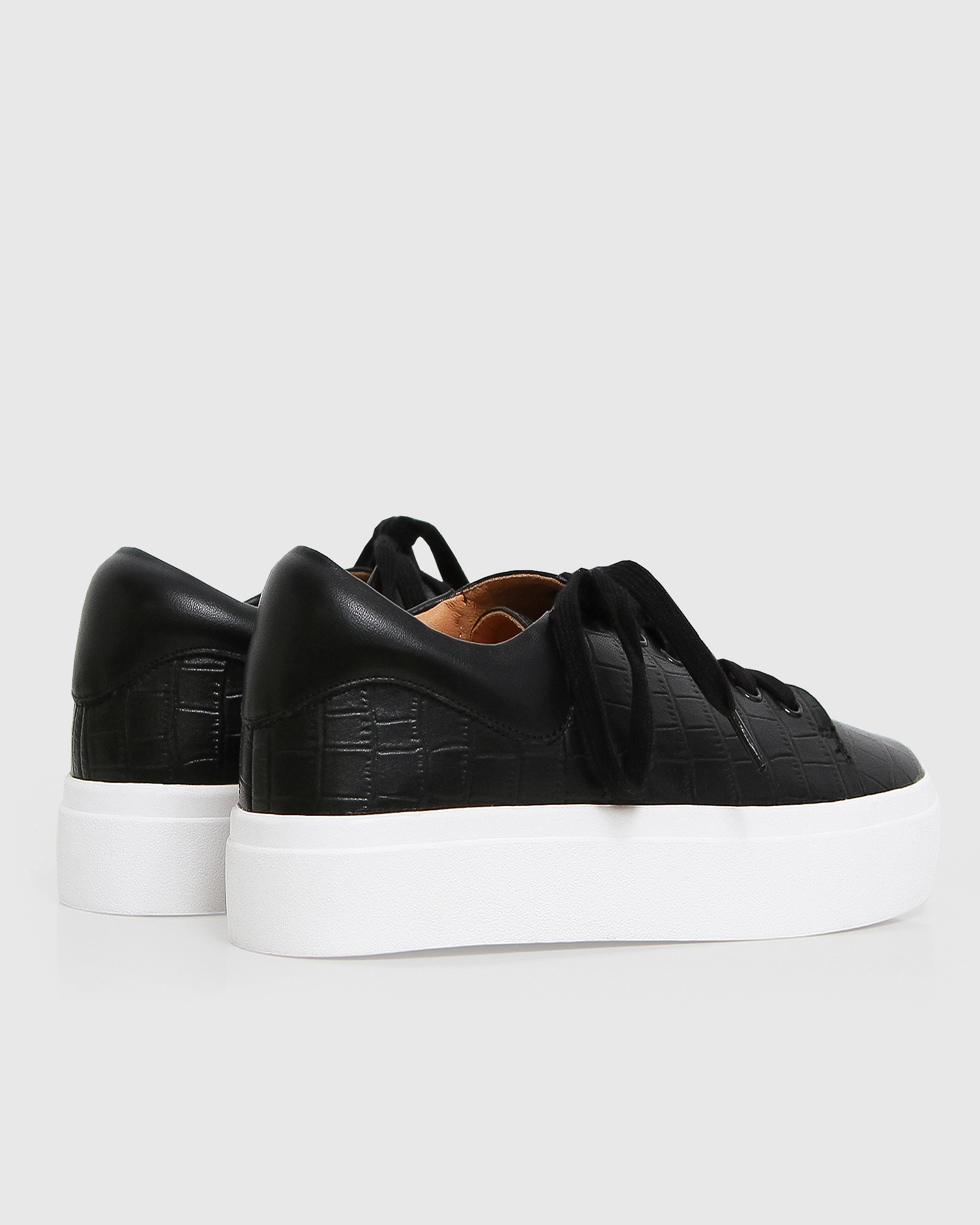 Belle & Bloom Womens Just A Dream Croc Leather Sneaker