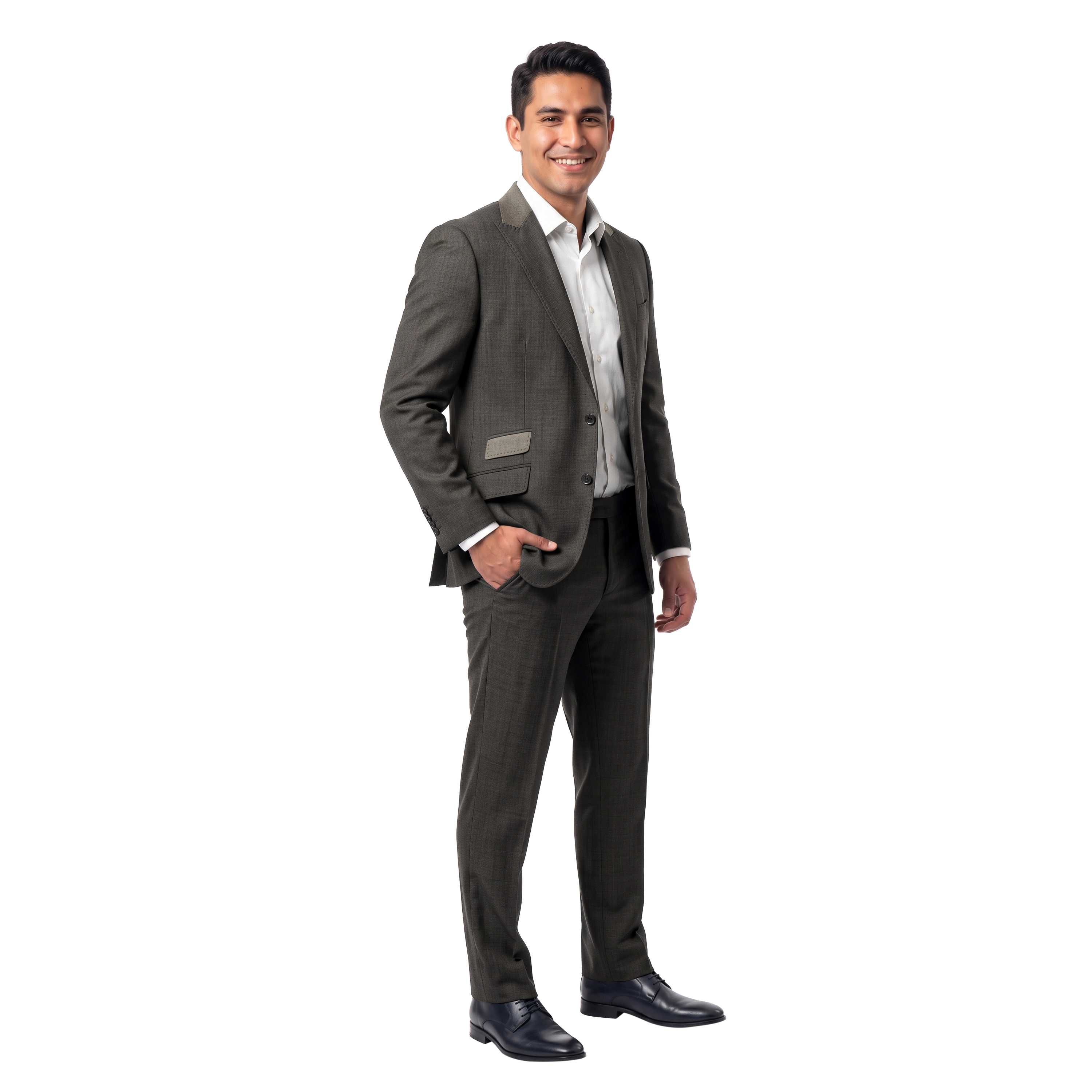 Tazzio Mens Slim Fit Pick Stitch 3 Piece Suit Set with Ticket Pocket