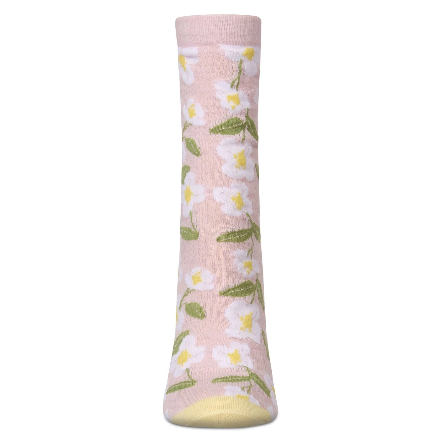 MeMoi Women's Daisy Pointelle Crew Socks