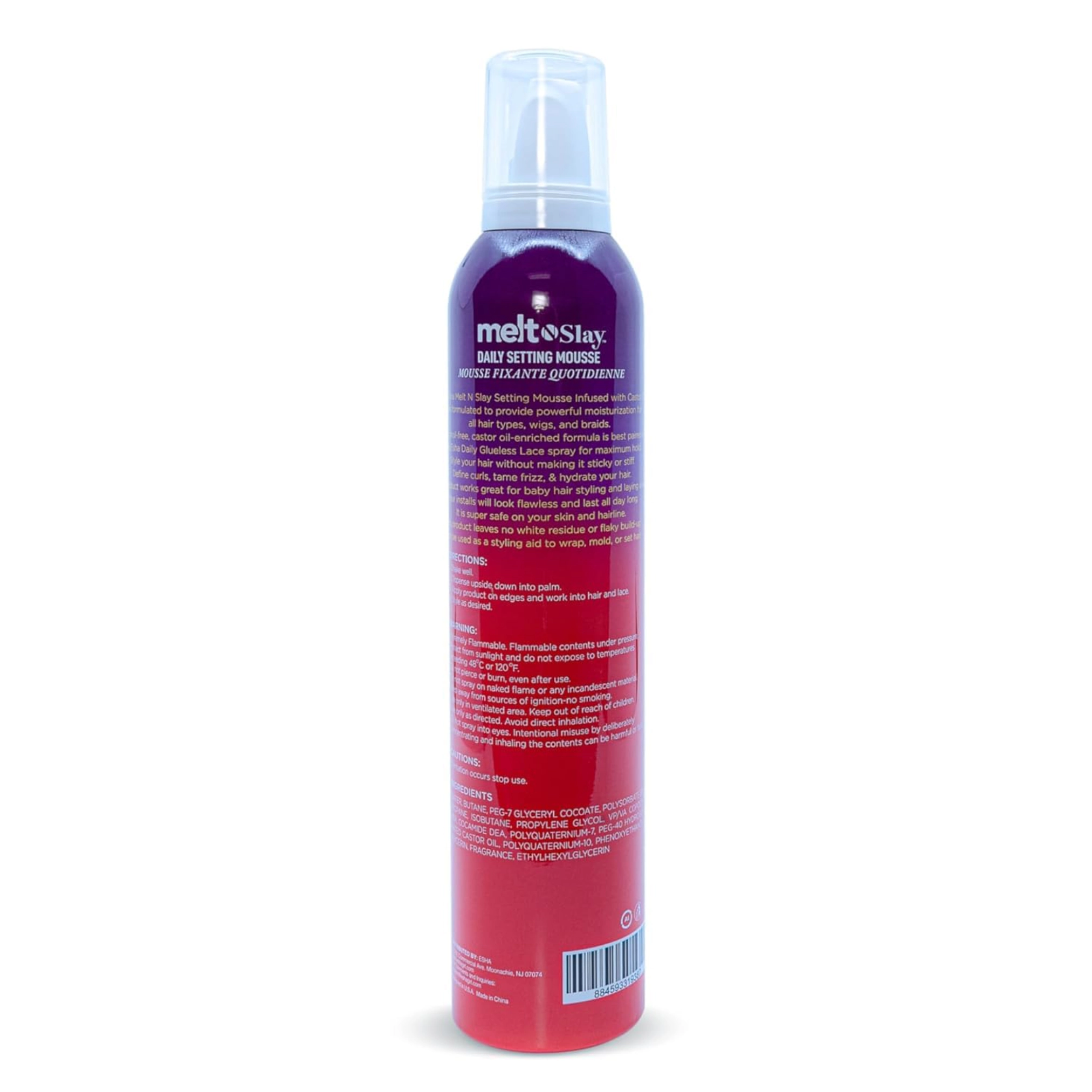 Esha Unisex Strong Hold, Frizz Control, Volume Boost Mousse Melt N Slay Setting Hair Mousse