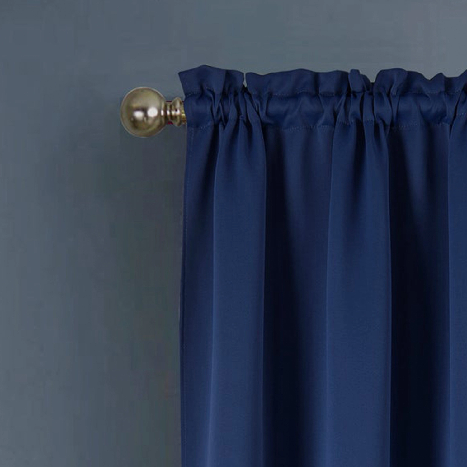 RT Designers Collection 100% Polyester Twilight Blackout Rod Pocket Curtain Panel 54" x 90" Navy