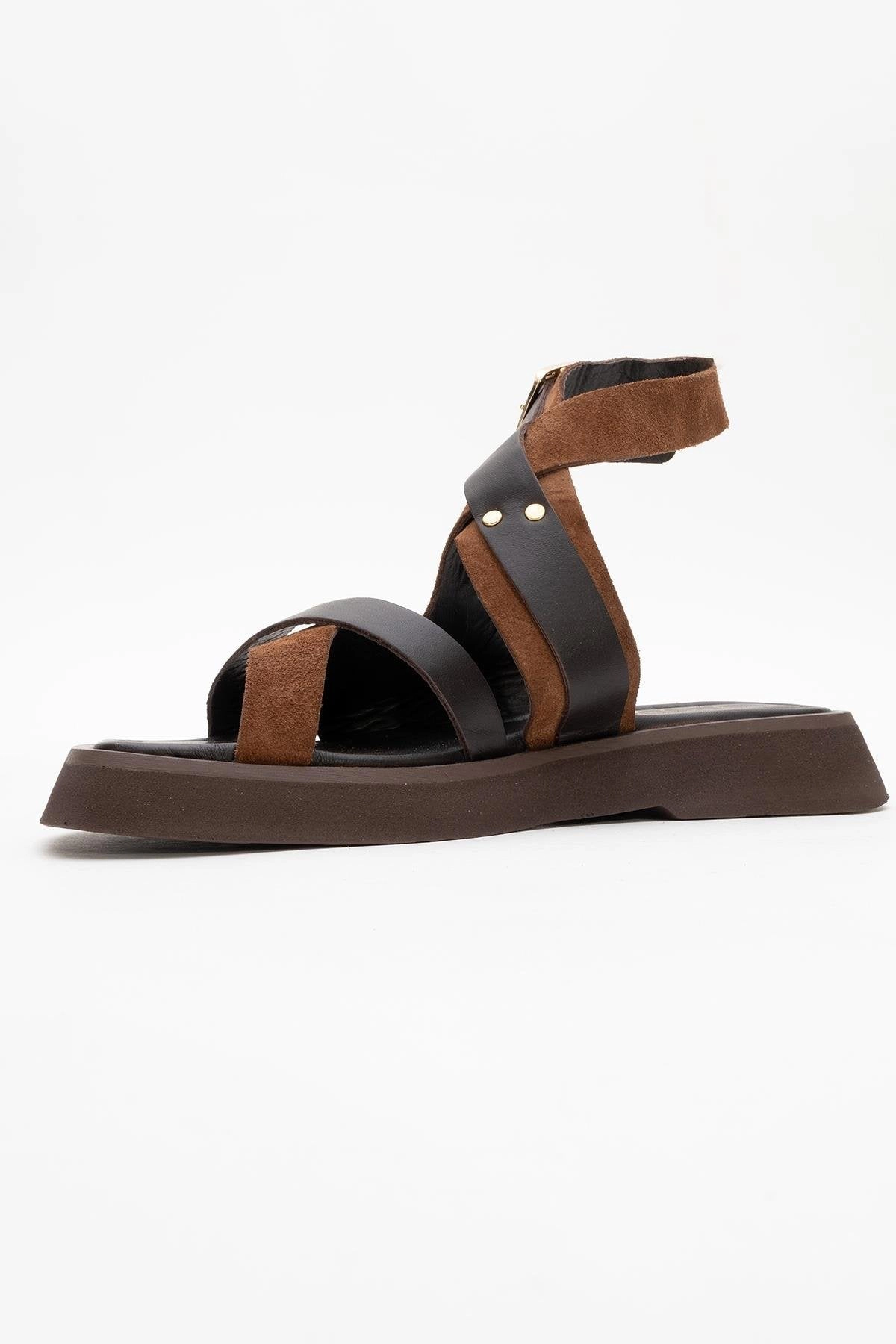 Forever & Always Womens Minnea Suede Leather Sandals