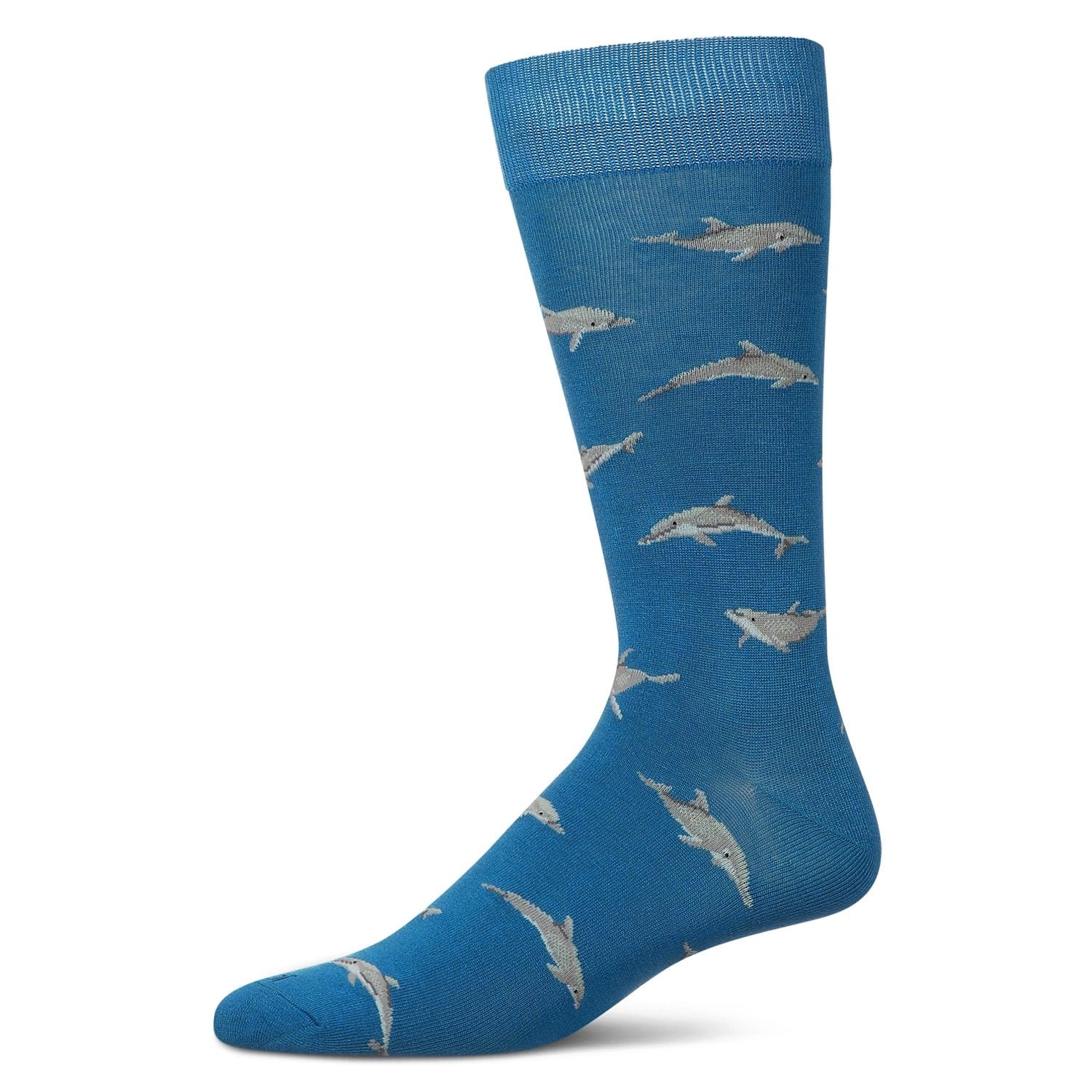 MeMoi Men's Dolphins Rayon from Bamboo Crew Socks