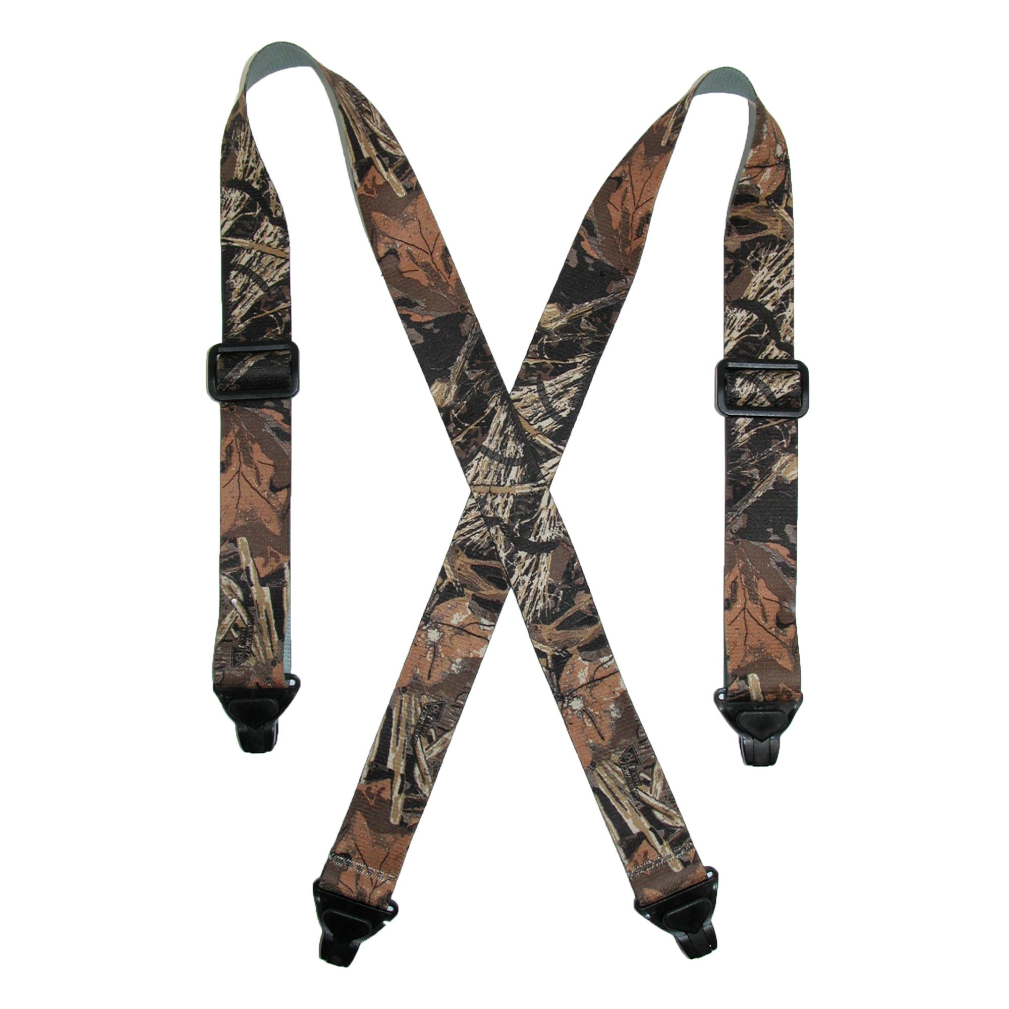 CTM Men's Elastic TSA Compliant Camouflage Suspenders (Tall Available)