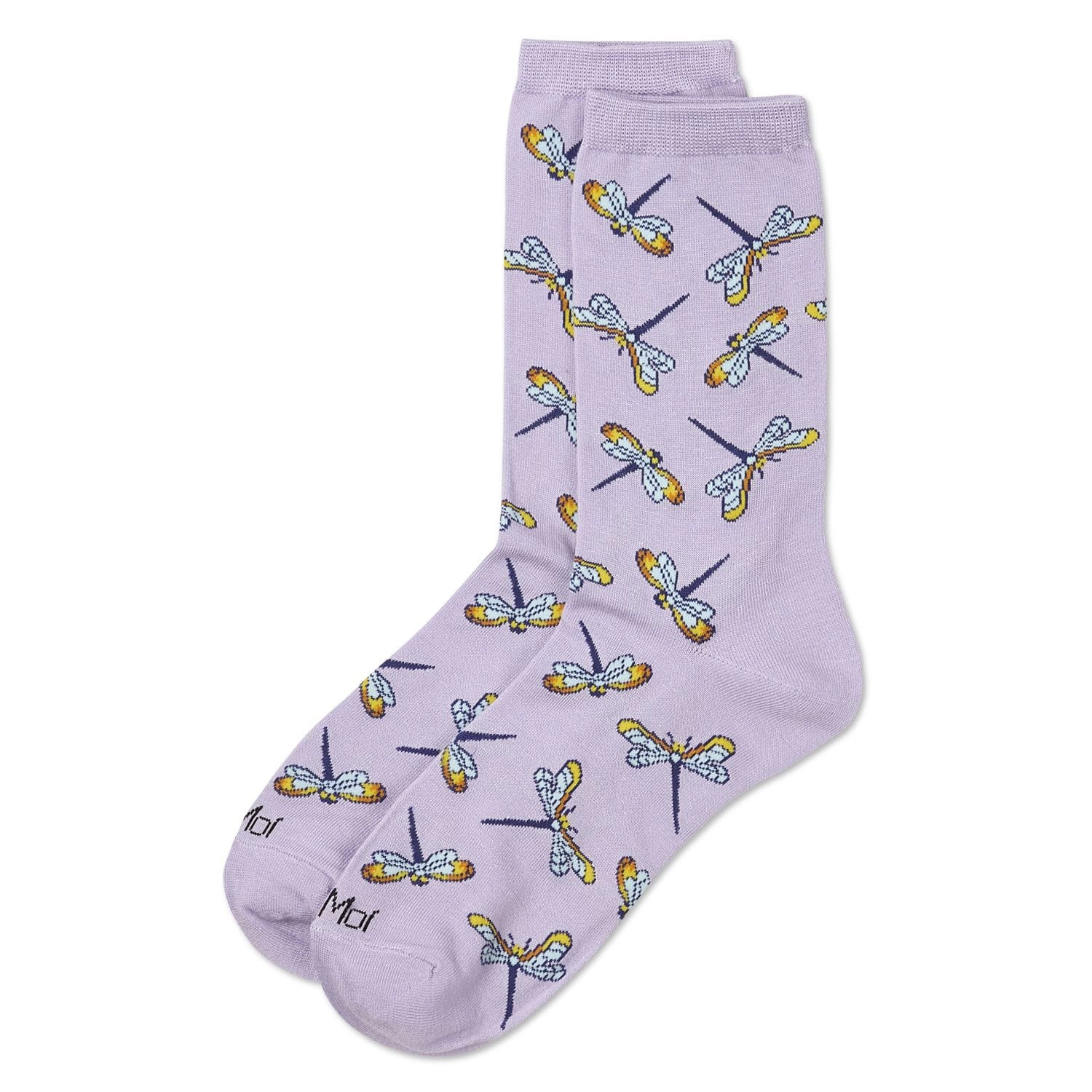 MeMoi Women's Dragonflies Rayon from Bamboo Crew Socks