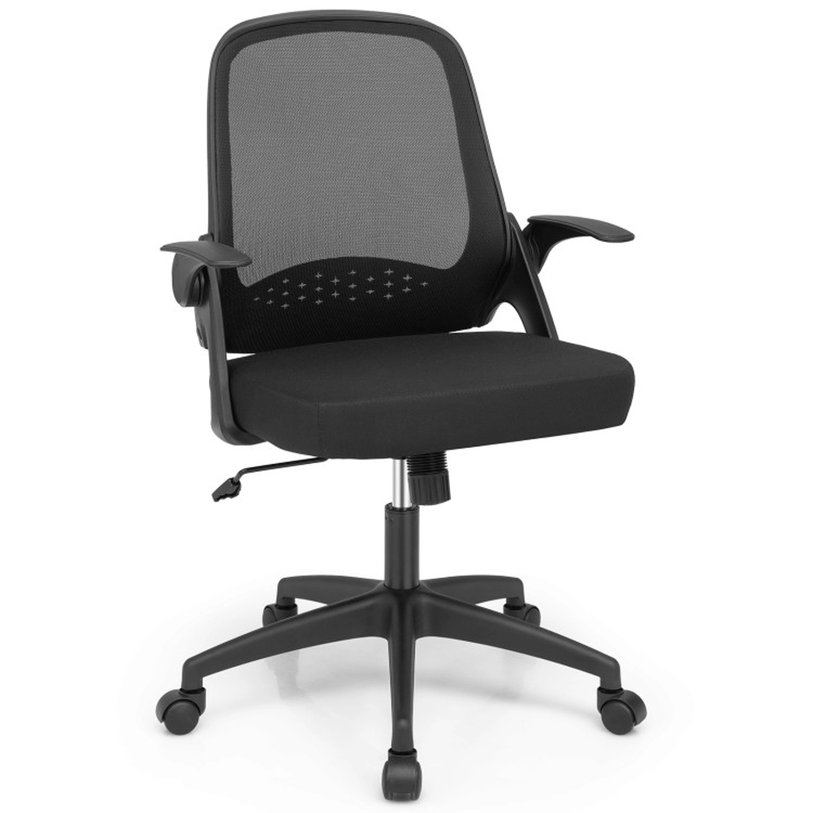 SUGIFT Adjustable Mesh Office Chair with Flip-up Armrests 330-Lb Capacity Black