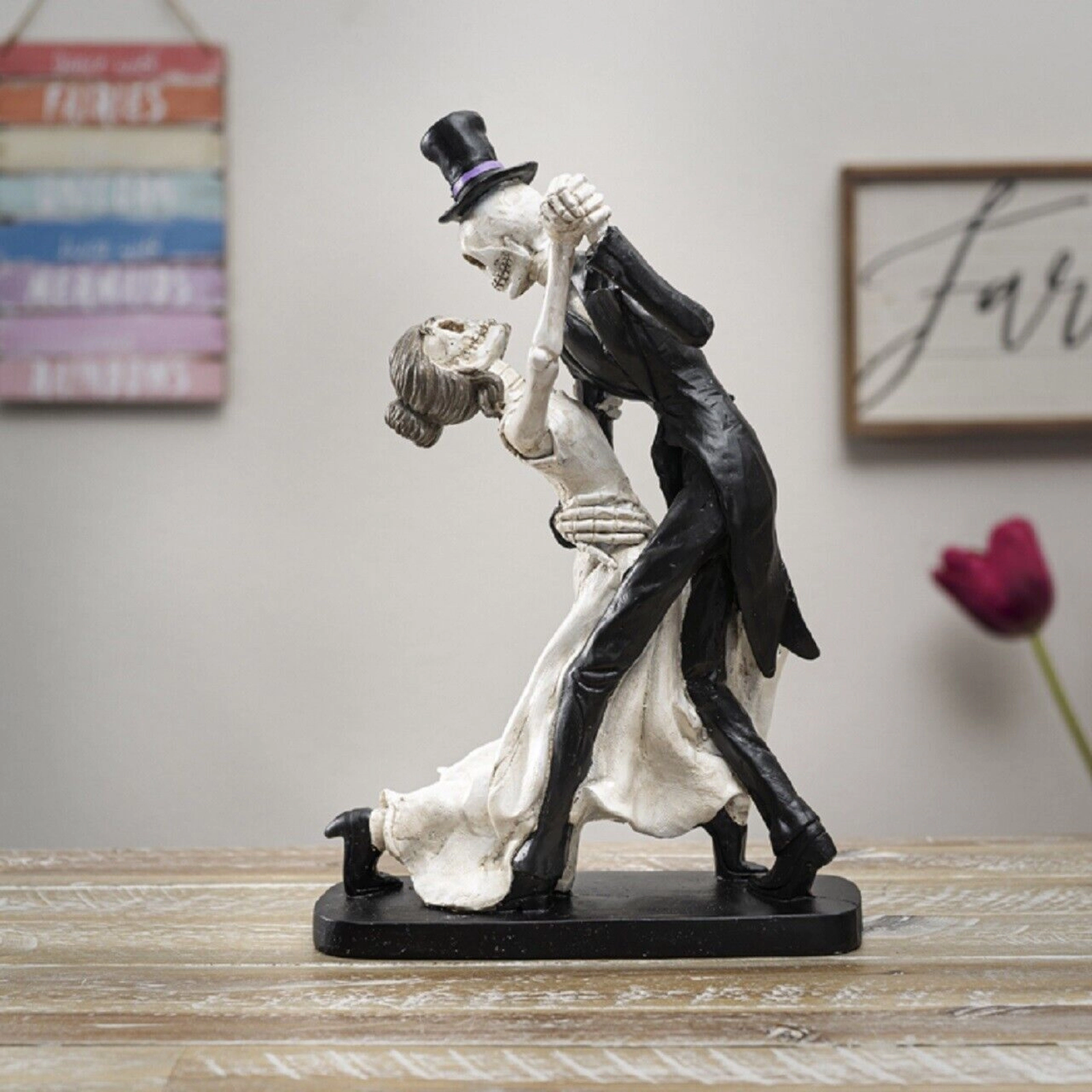 Pacific Giftware Love Never Dies Dancing Skeleton Couple Figurine 12 Inch