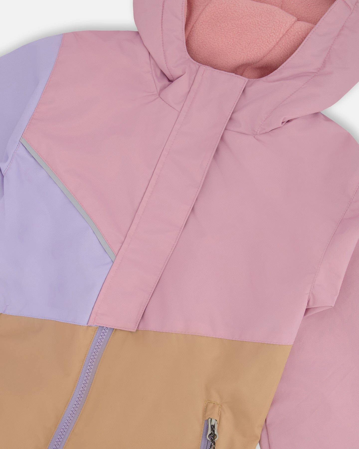Deux par Deux Girls Recycled Polyester Mid-Season Waterproof Jacket with Zippered Pockets