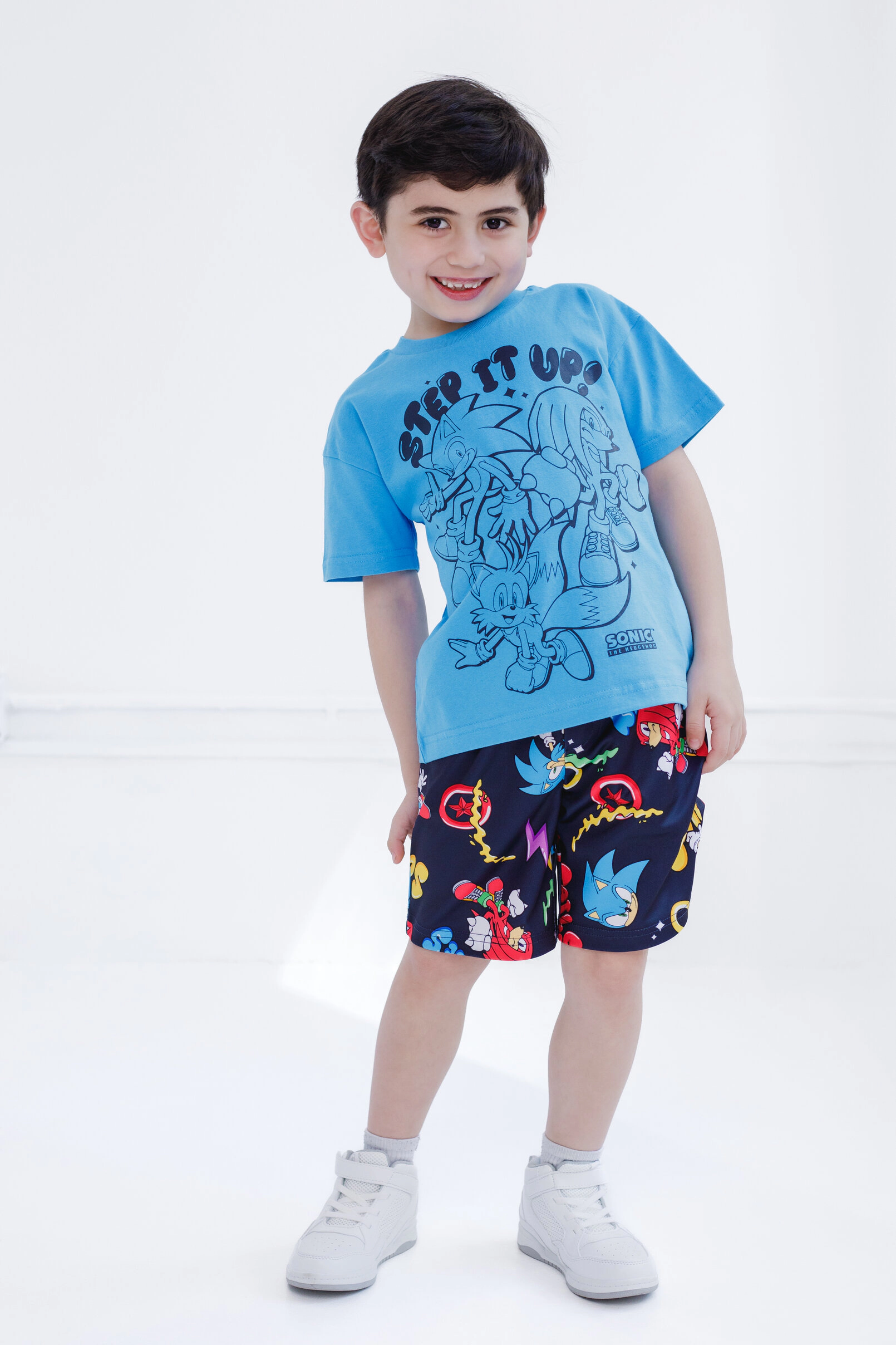 SEGA Sonic the Hedgehog Boys' Athletic 2-Piece Tee and Shorts Set