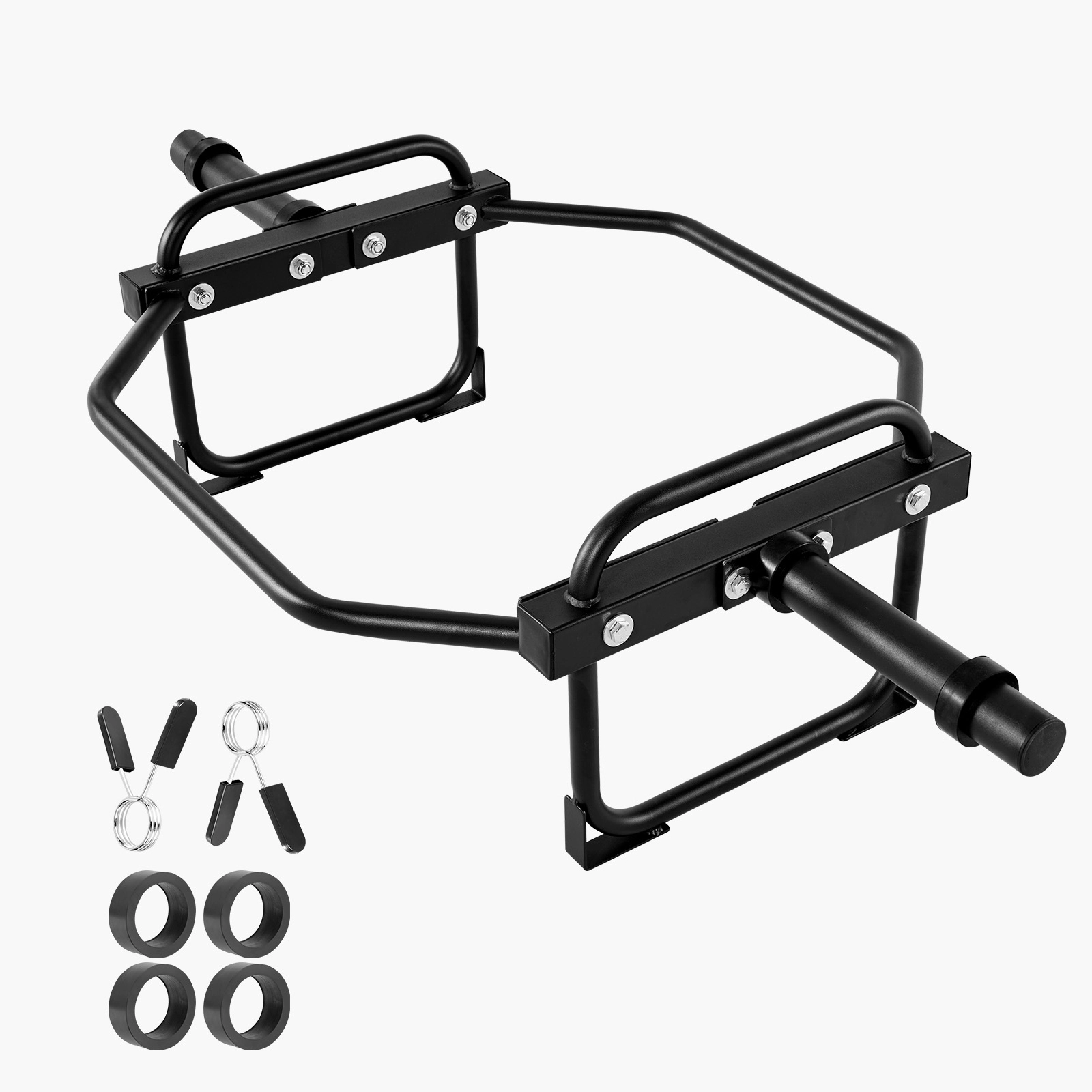 HONGGE Trap Bar Hex Bar 2-Inch Hex Barbell 500 LBS Capacity Shrug Bars Weightlifting and Strength Training Equipment