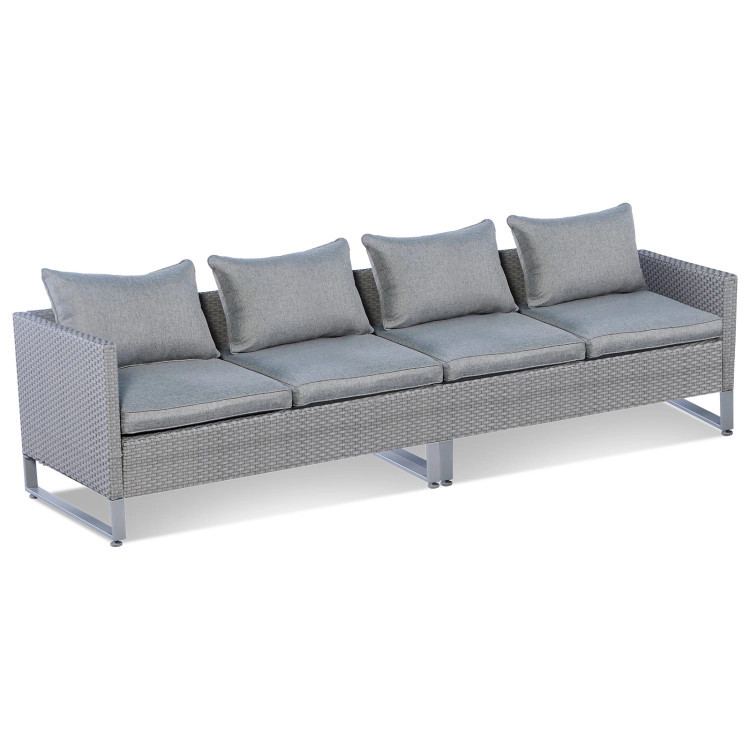 Hivvago 2 Pieces Patio Furniture Sofa Set With Cushions And Sofa Clips