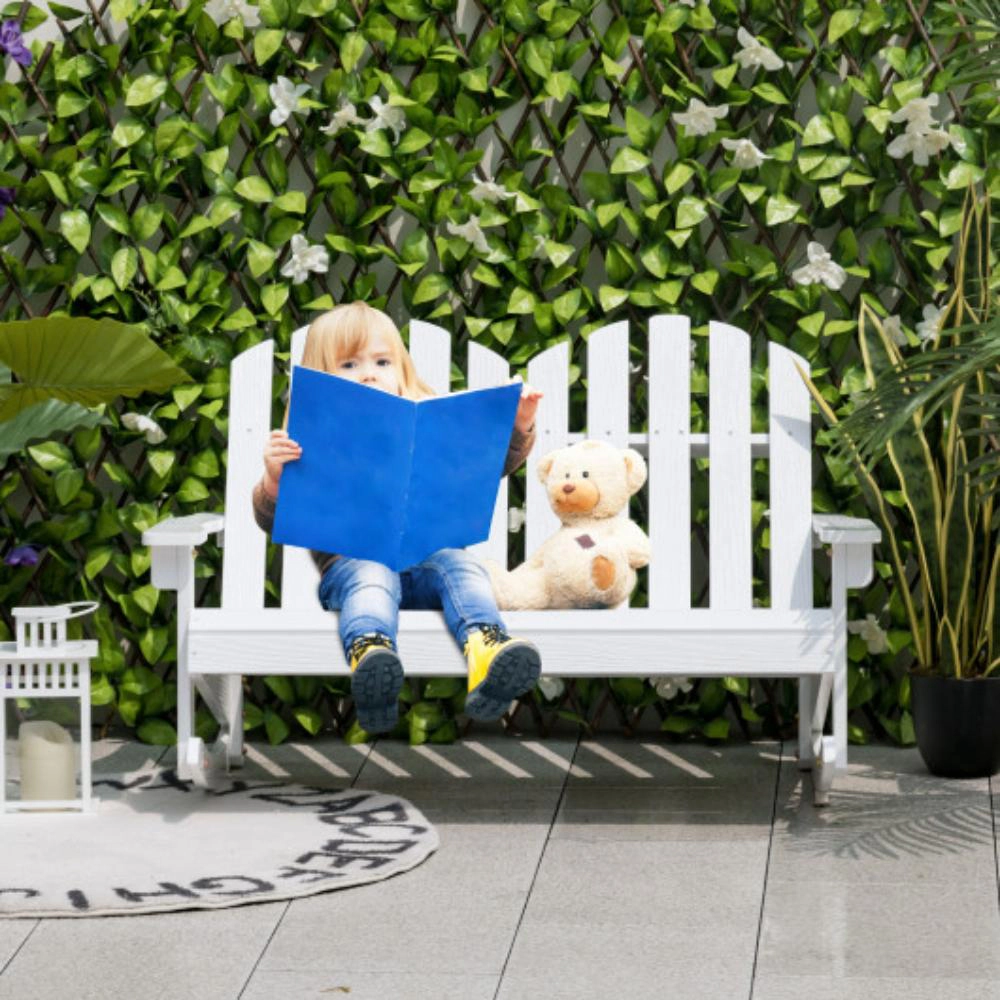 Hivvago 2 Person Adirondack Rocking Chair With Slatted Seat