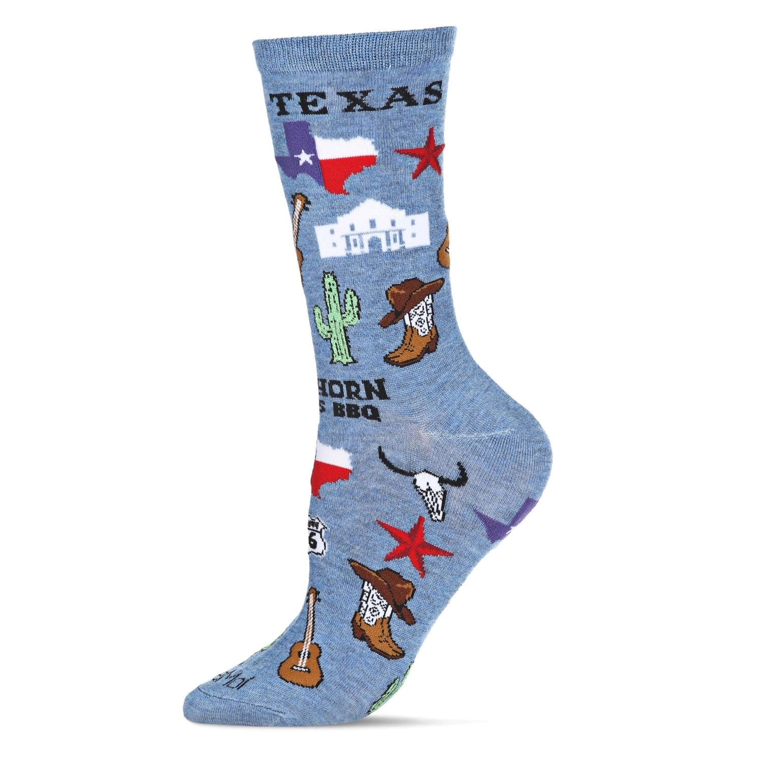 MeMoi Women's Texas Bamboo Blend Crew Socks