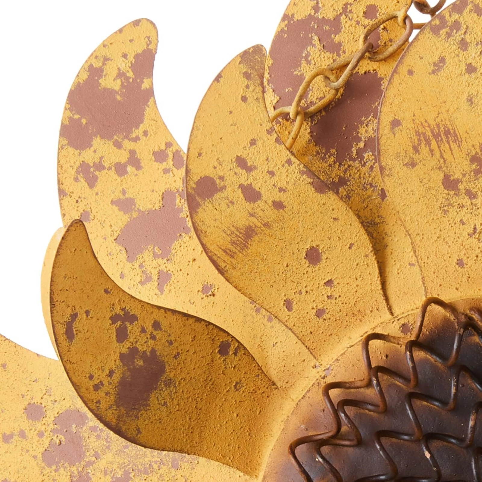 K&K Interiors Distressed Golden Yellow Metal Sunflower Arrow Replacement Sign 10 inch - Arrow Sold Separately