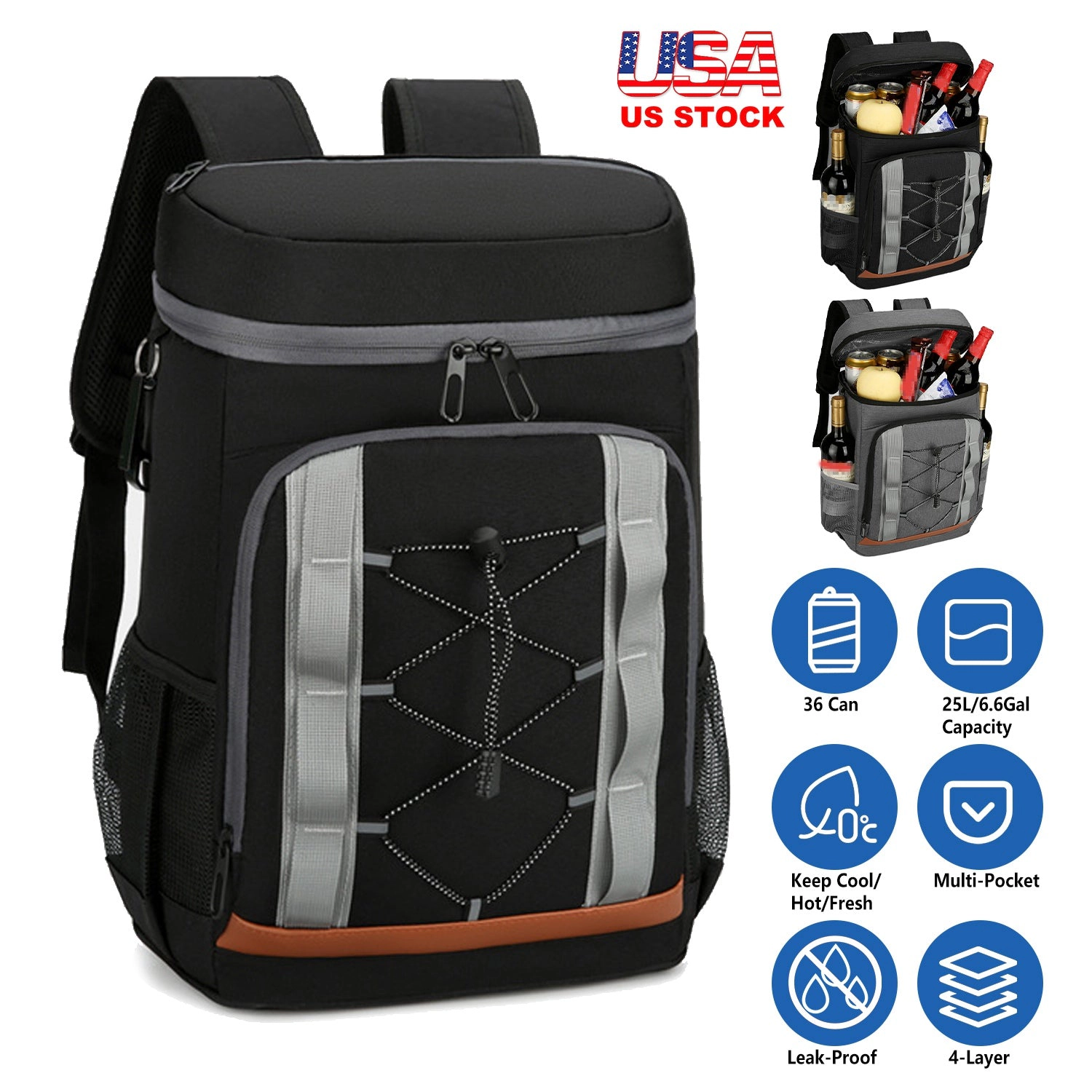 GBruno Insulated 36-Can Cooler Backpack