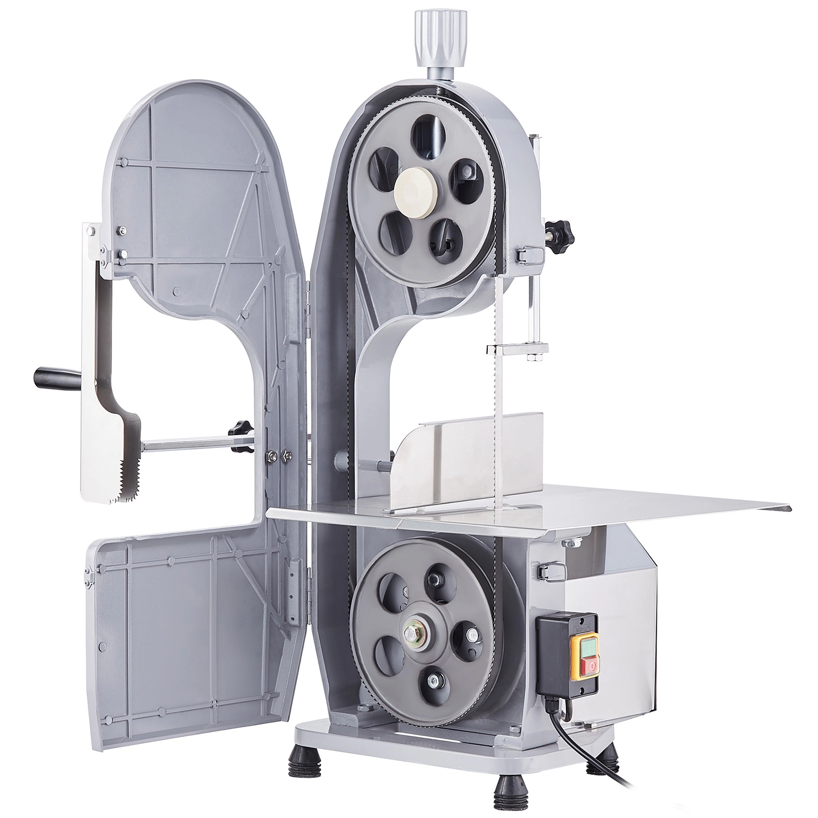 HONGGE Commercial Electric Meat Bandsaw Stainless Steel Countertop Bone Sawing Machine Workbeach Cutting Thickness