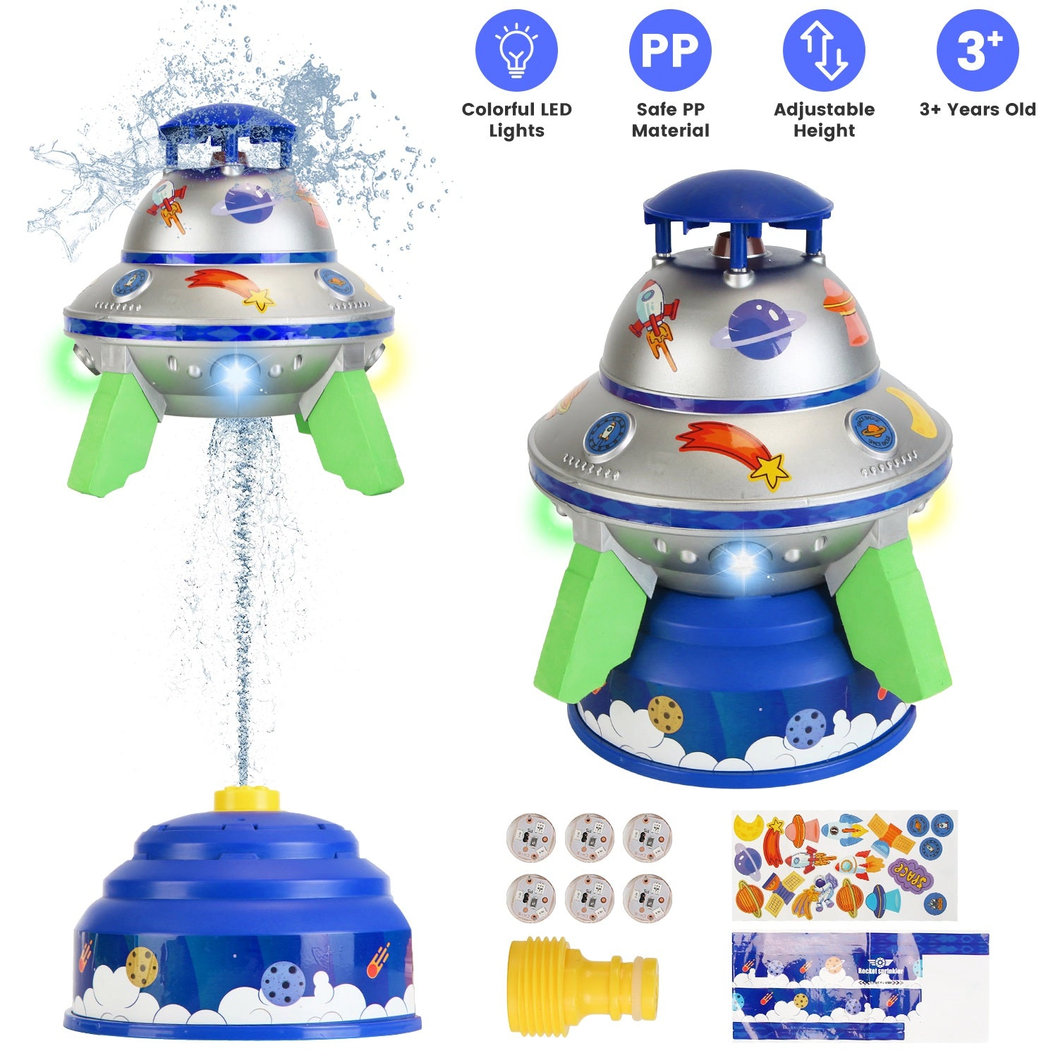 GBruno LED UFO Water Sprinkler Toy