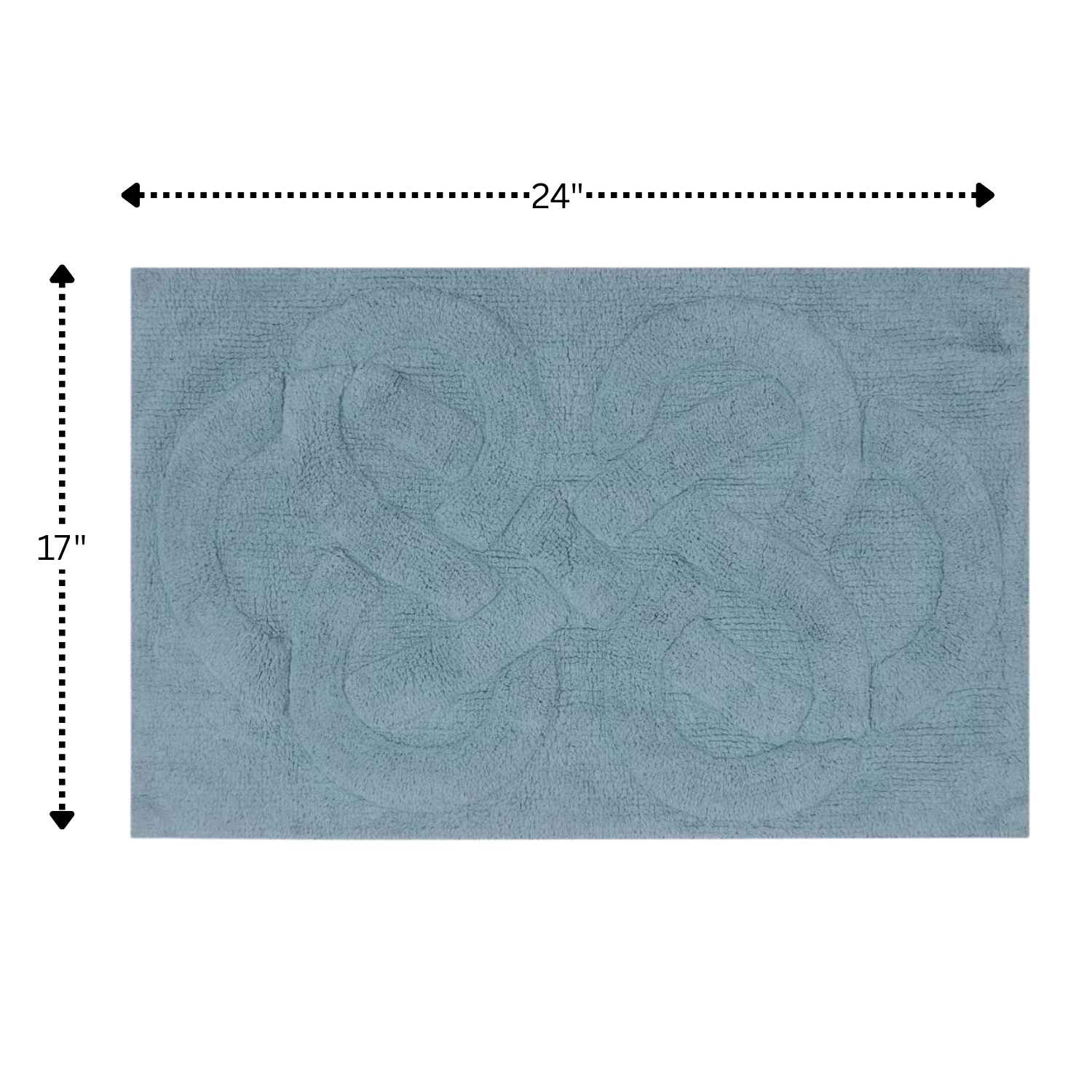 Tuft Twisted 220 GSF Non Skid Back Bath Rug 17in x 24in by Knightsbridge