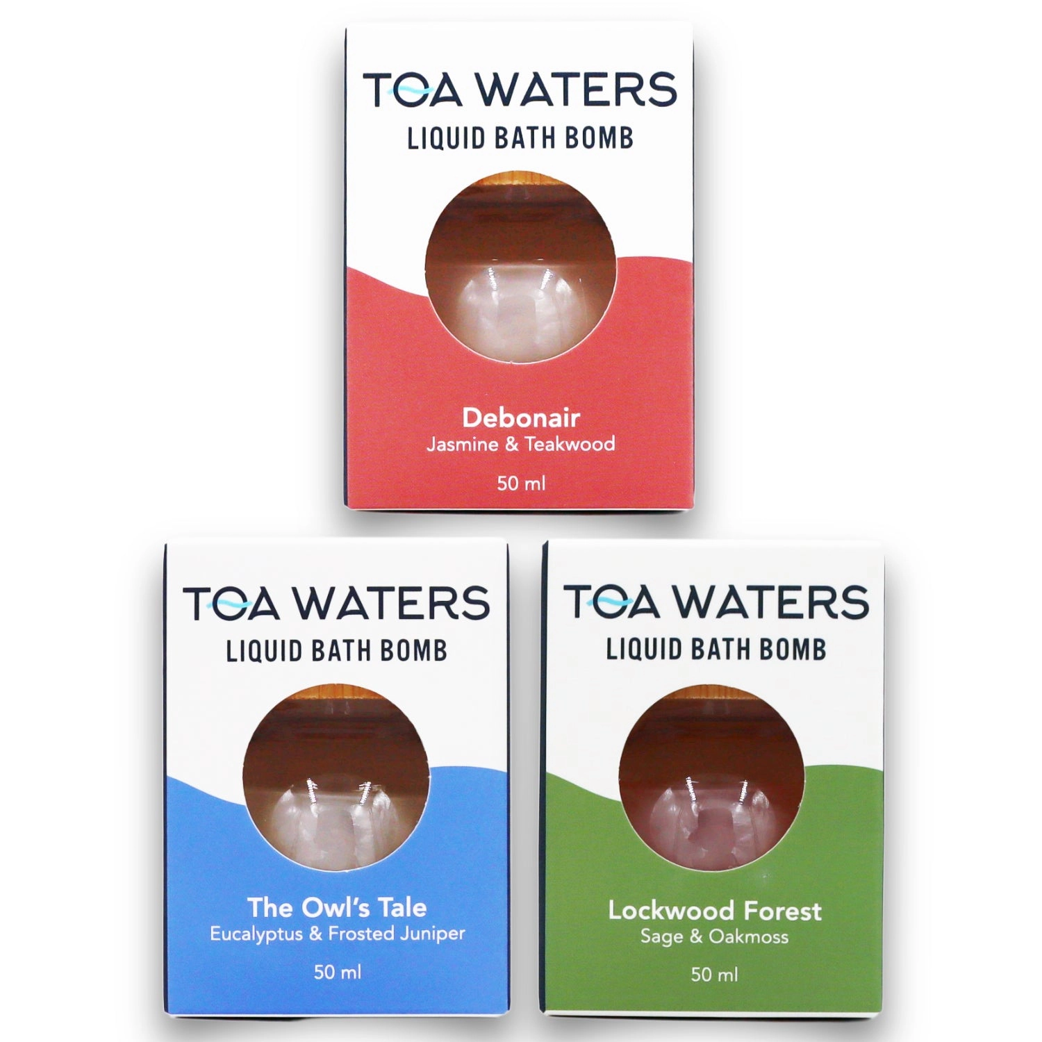 TOA Waters Unisex Liquid Bath Bomb Series - The Deep Woods - 3 Pack