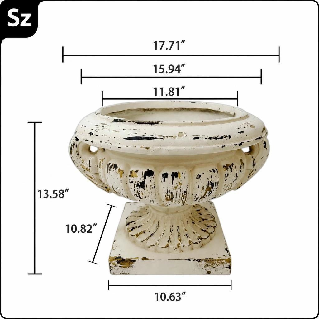 WOW PIONEER Round Durable MgO Planter Pot