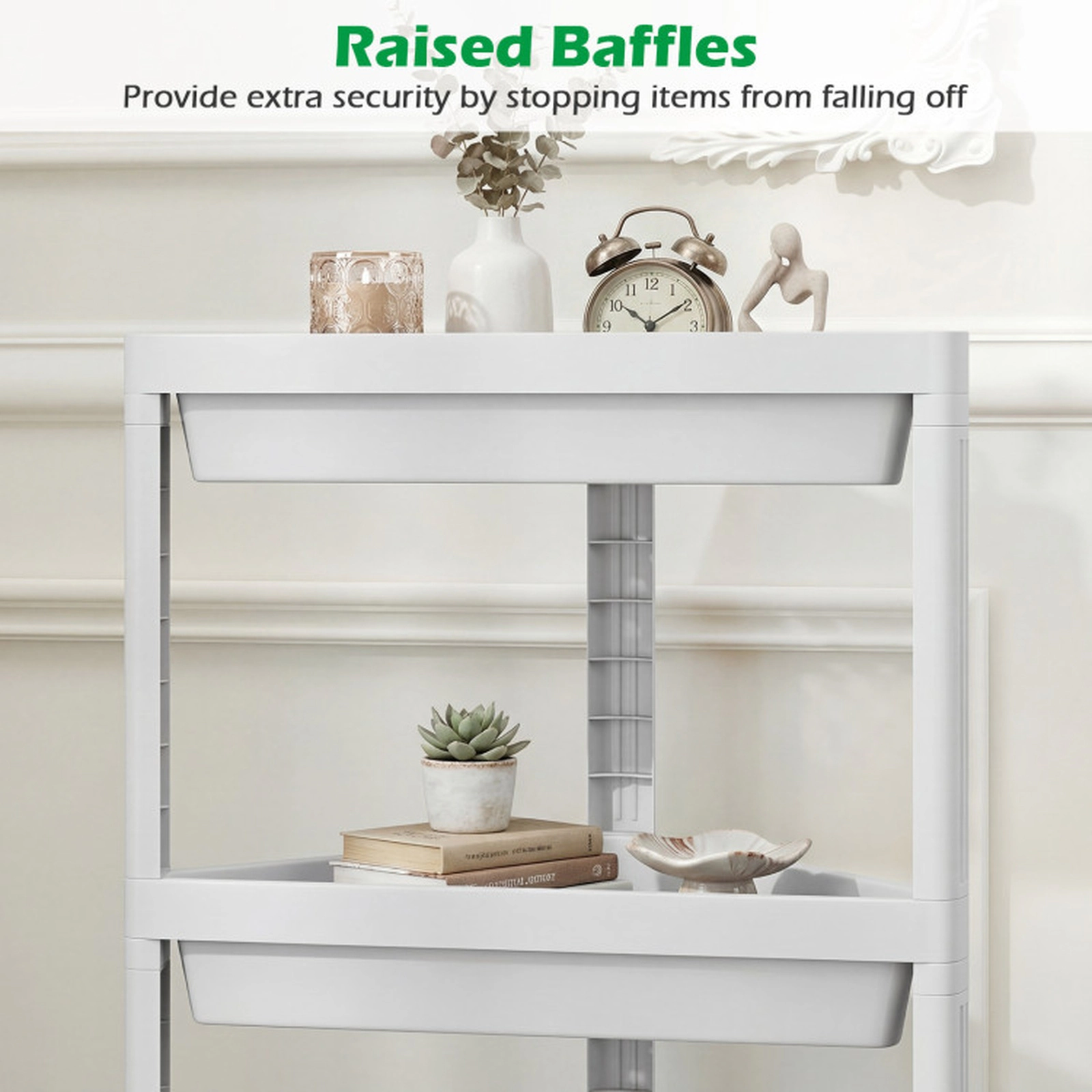 SUGIFT 2-Pack 3-Tier Detachable Corner Shower Caddy Storage Rack 10-in x 17.5-in x 26.5-in 18-lb per Shelf White