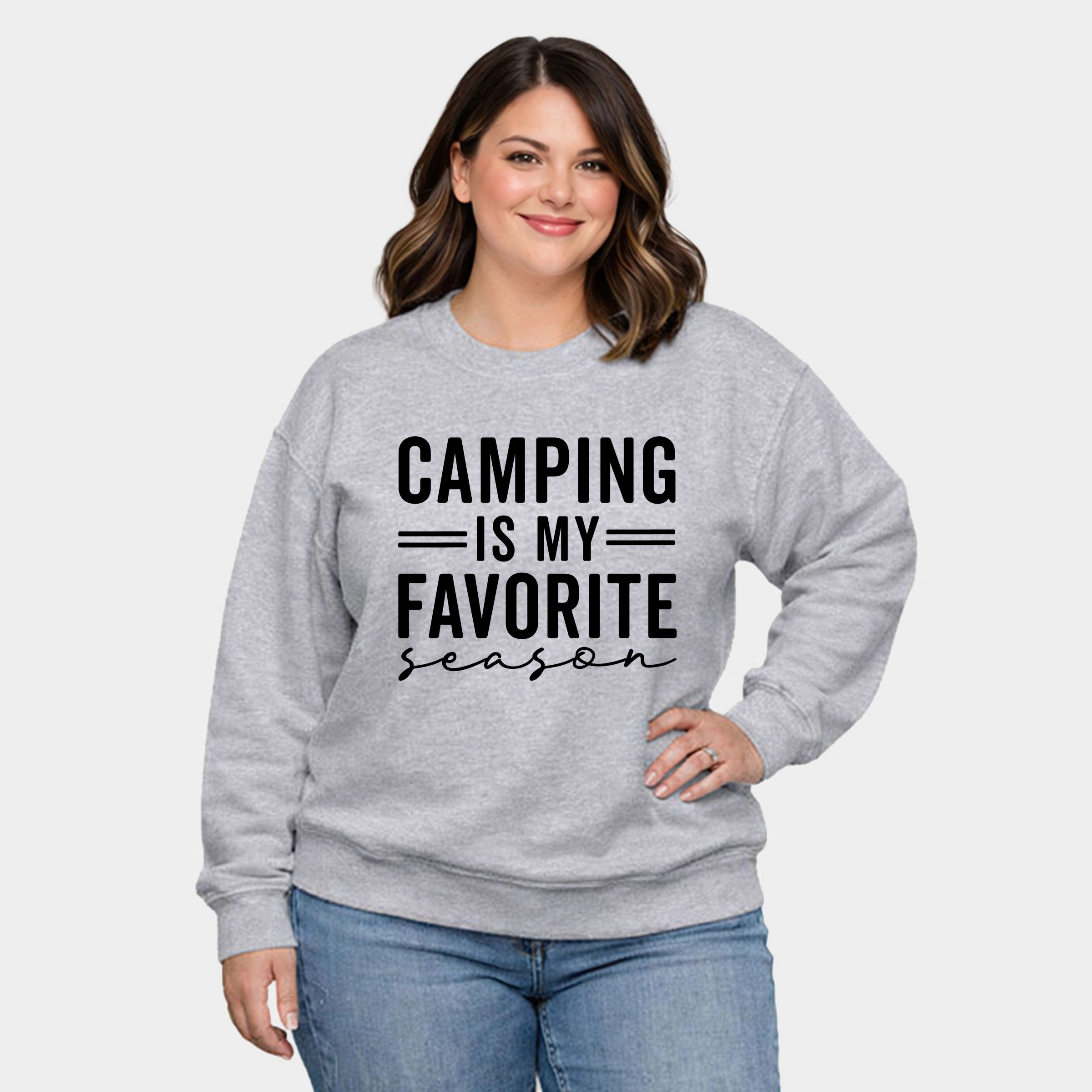 Simply Sage Market - Camping Is My Favorite Season  Women's Plus Sized Graphic Sweatshirt