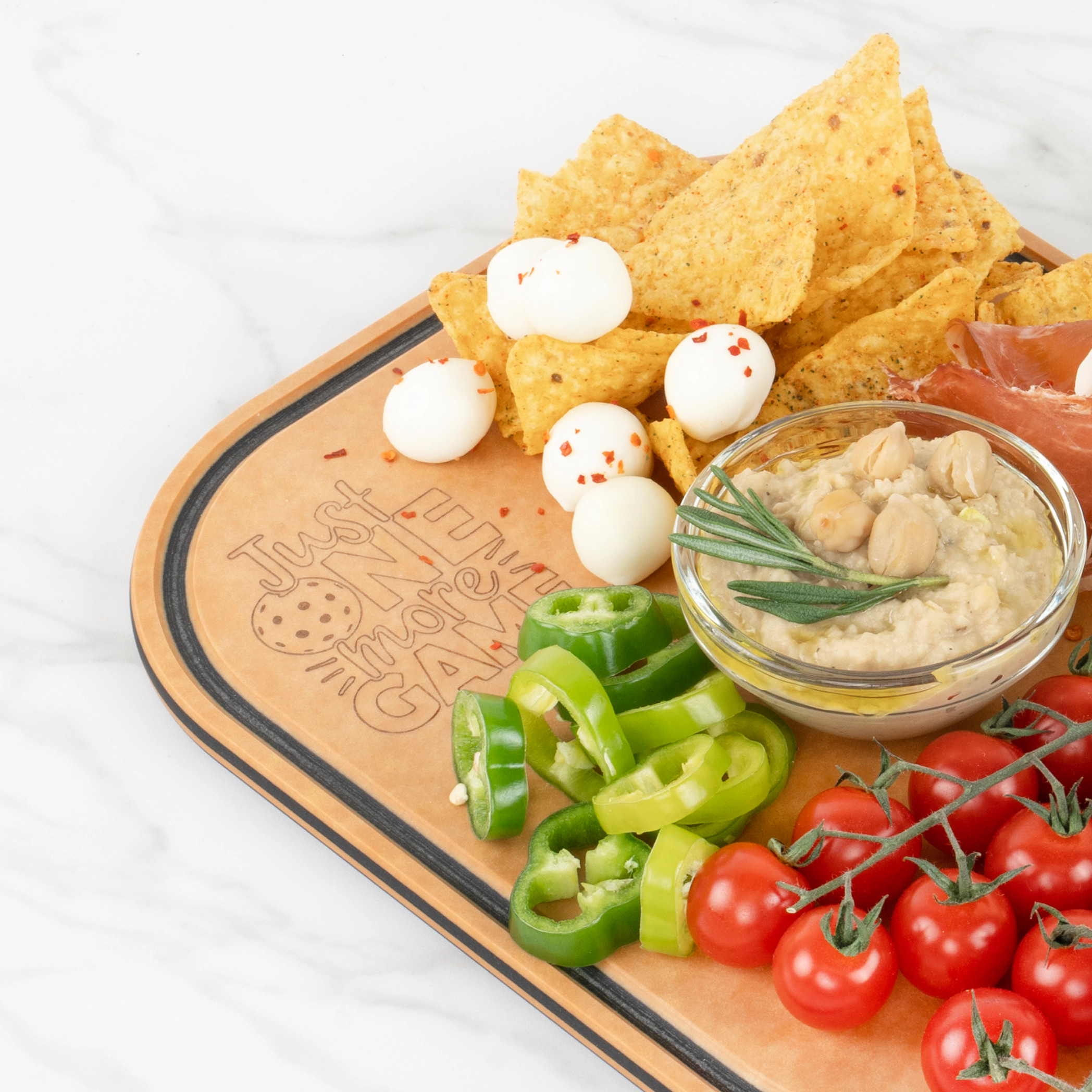 Elihome Paddle Reversible Cutting Board - Knife Friendly, Non-Porous