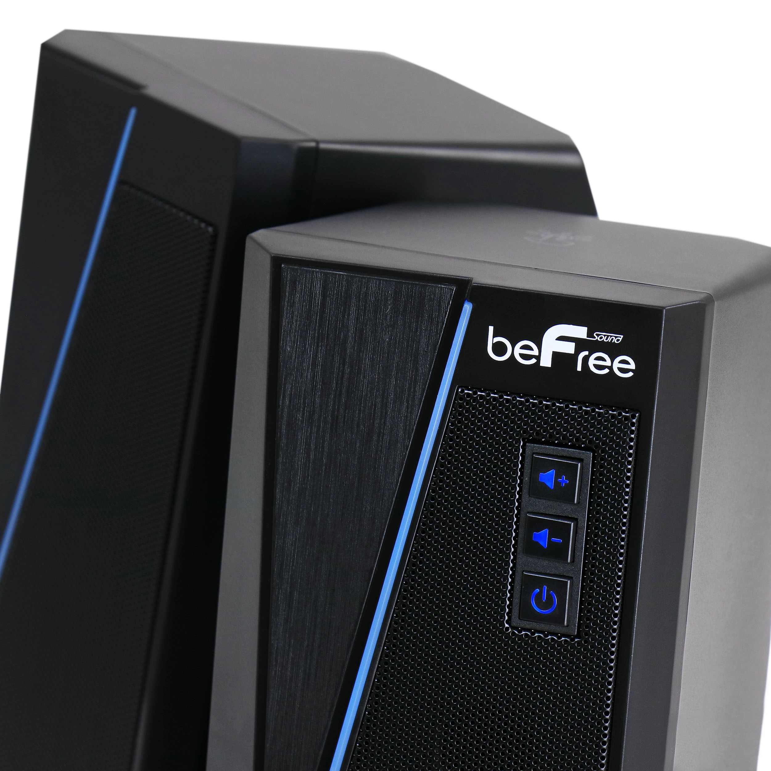 beFree Sound 2.0 Computer Gaming Speakers with LED RGB Lights