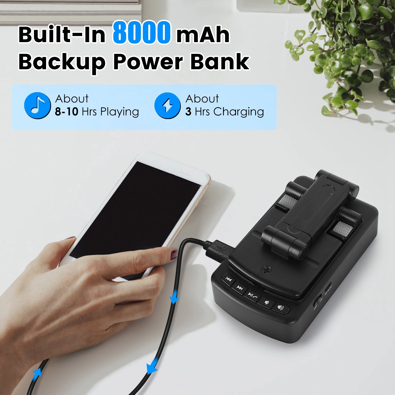 GBruno 3-in-1 Phone Stand With Wireless Speaker