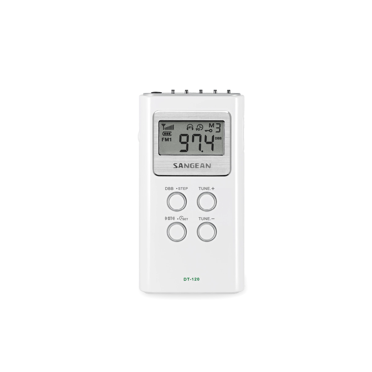 SANGEAN DT-120 Clear Pocket AM/FM Digital Radio with 15 Presets and Dynamic Bass Boost