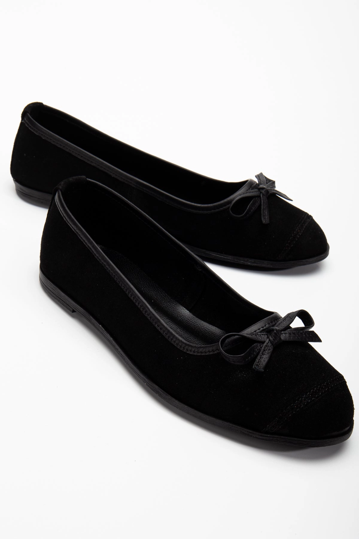 Forever & Always Womens Brooklyn Leather Ballerina Flats
