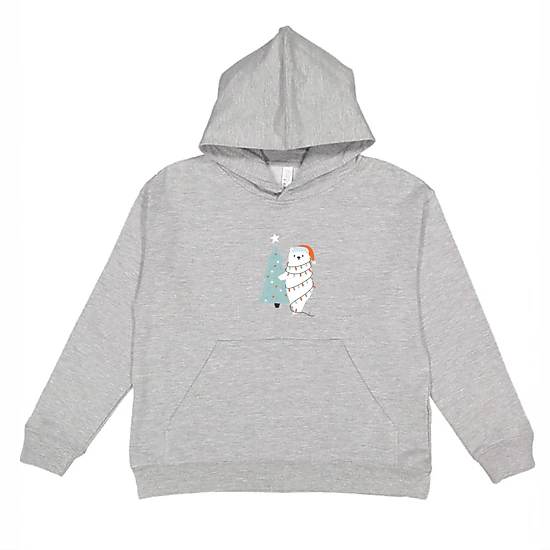 The Juniper Shop - Youth Graphic Hoodie - Polar Bear Christmas Tree ...