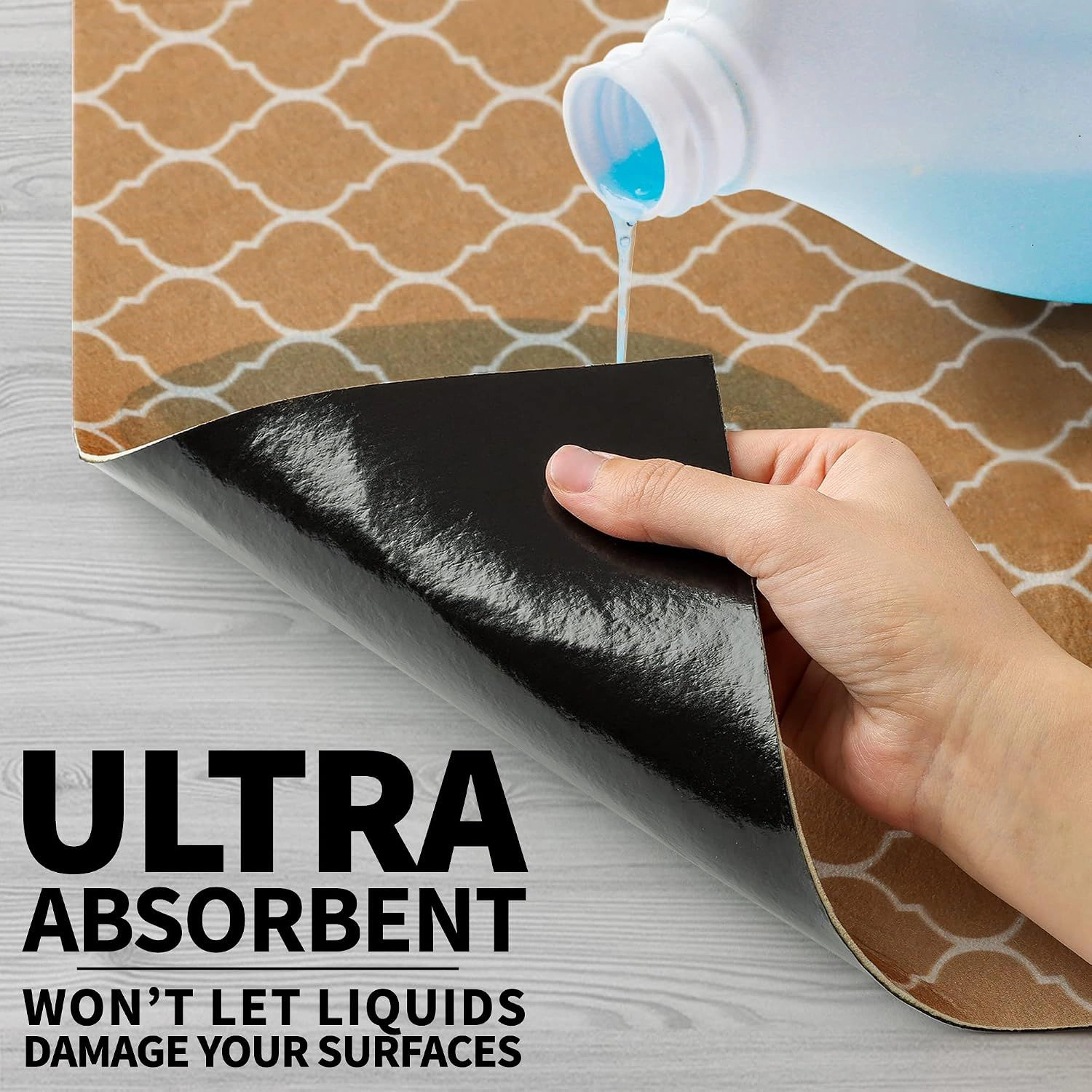 Zulay Kitchen Under Sink Mat 24x30 Inch - Slip-Resistant Under The Sink Mat Waterproof Design