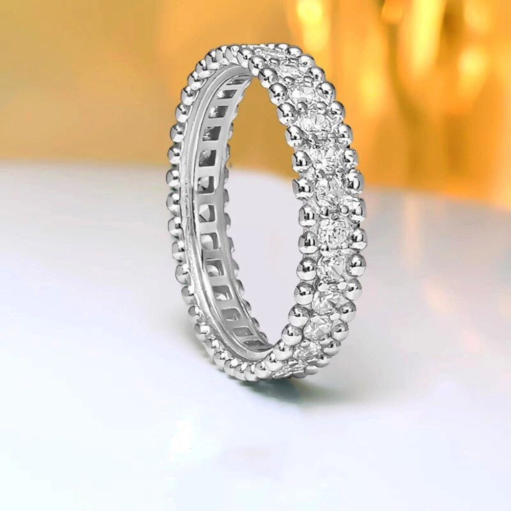 Classic Shiny Zirconia Eternity Rings for Women Party Wedding Elegant Rings Jewelry