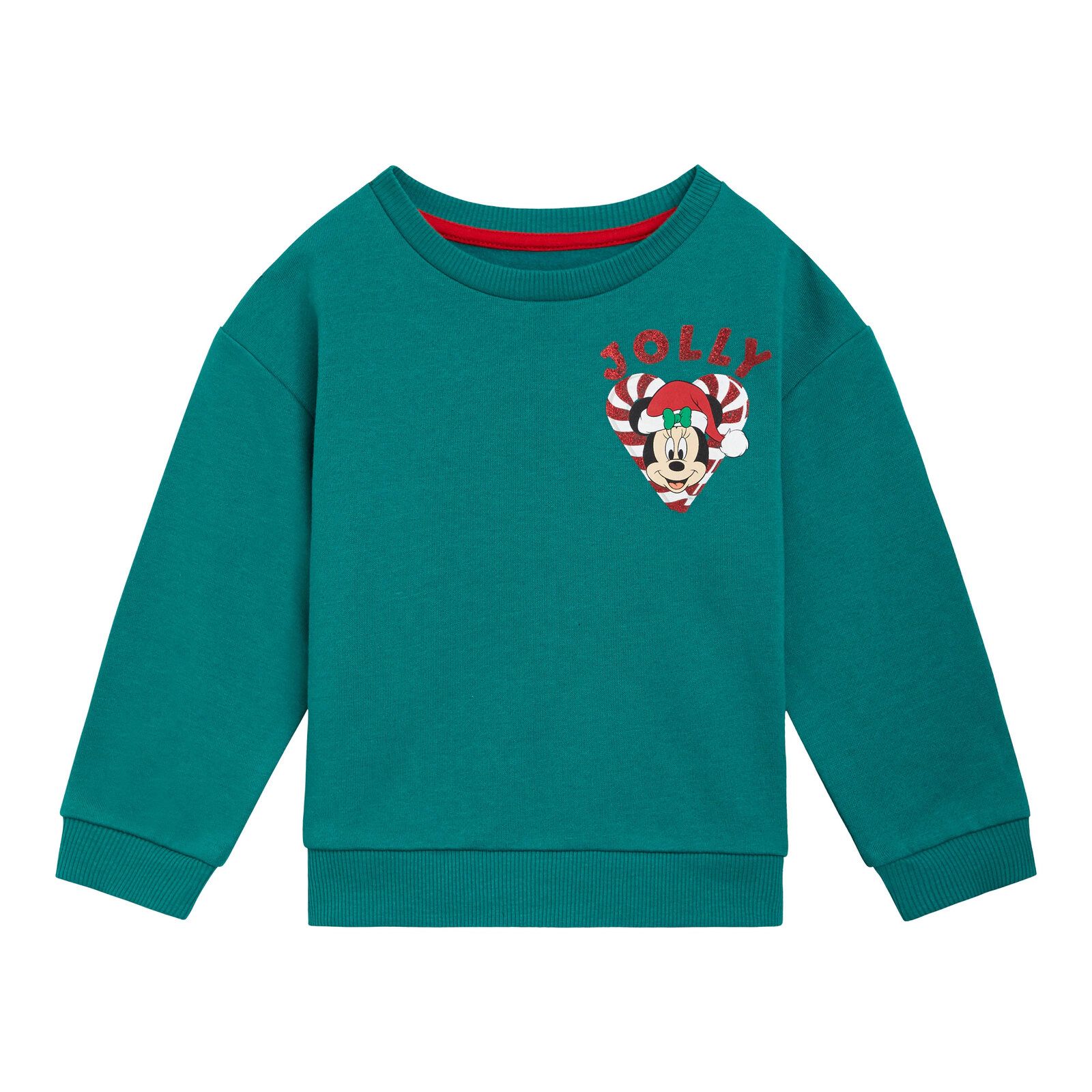 Disney Minnie Mouse Little Girls' Holiday 2-Piece Sweatshirt and Joggers Set