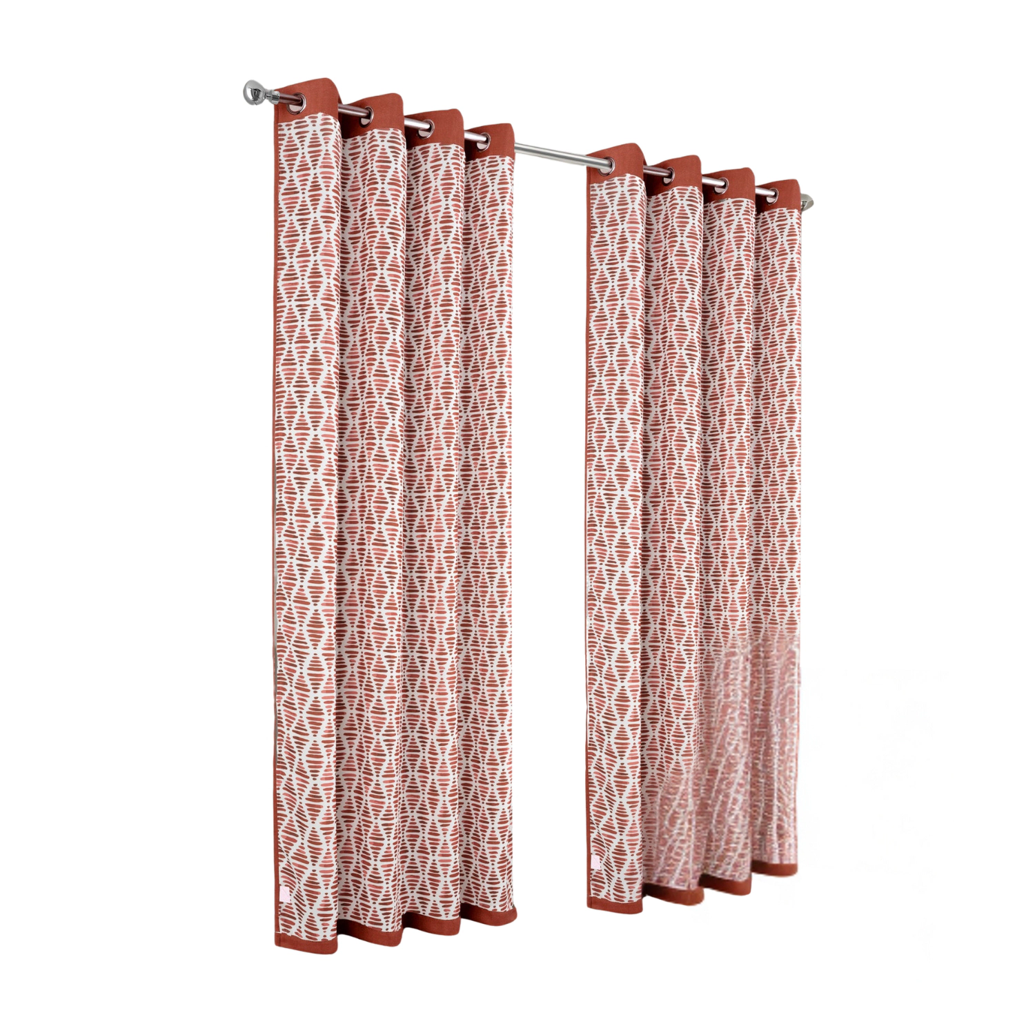 Olivia Gray 100% Polyester 190 GSM Justice Reversible Blackout Grommet Curtain Panel 54" x 90" Spice