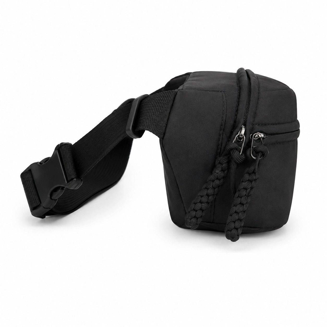 Alilang Women's Crossbody Sling Bag with Adjustable Strap Zip Closure and Braided Pull, Black